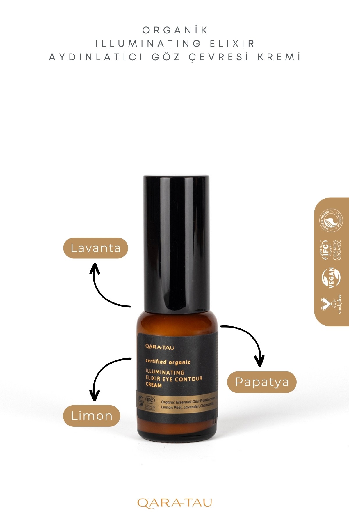 Organik Illuminating Elixir Aydınlatıcı Sıkılaştırıcı Göz Çevresi Kremi 15ml