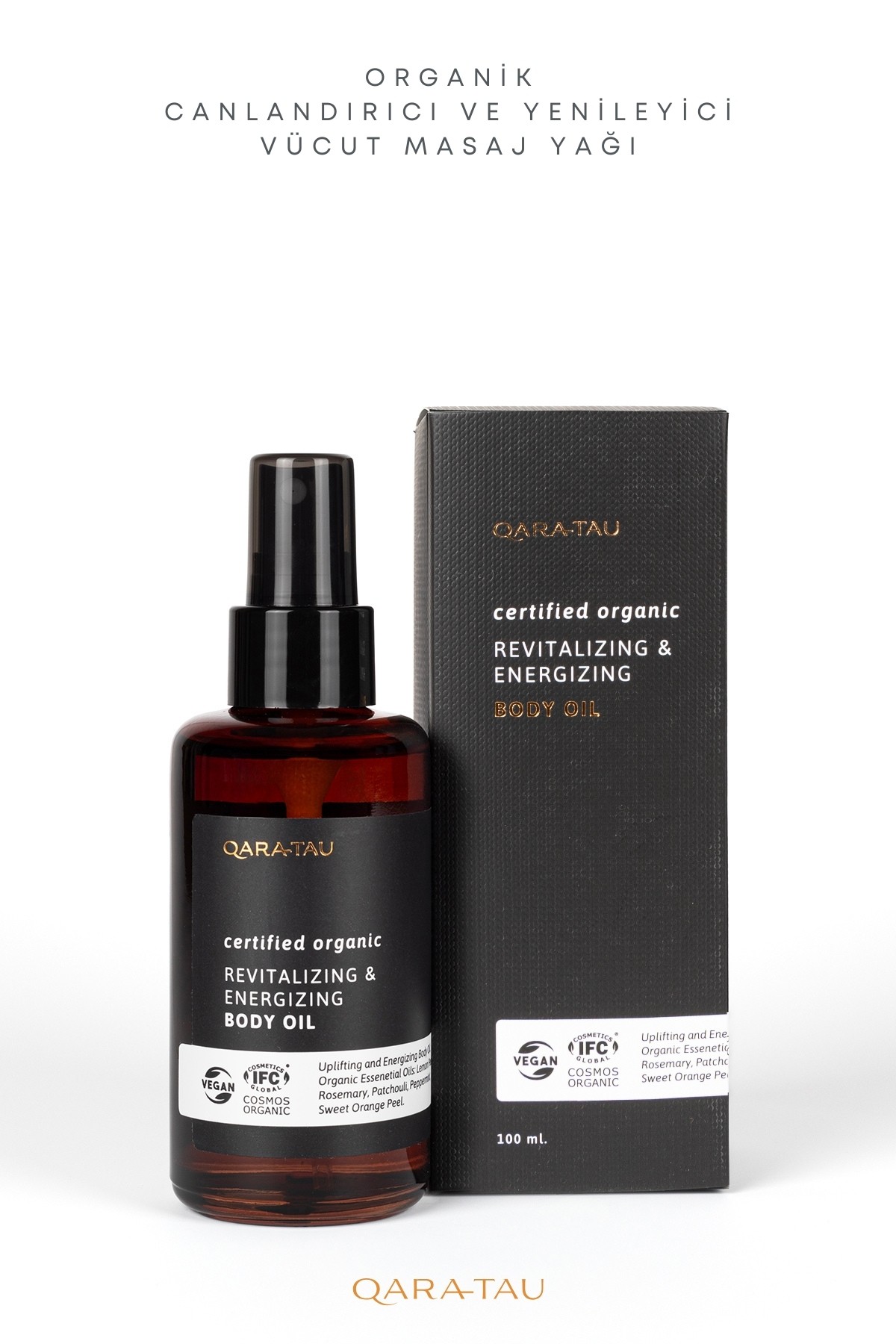 Organik Canlandırıcı ve Yenileyici Vücut Masaj Yağı 100ml