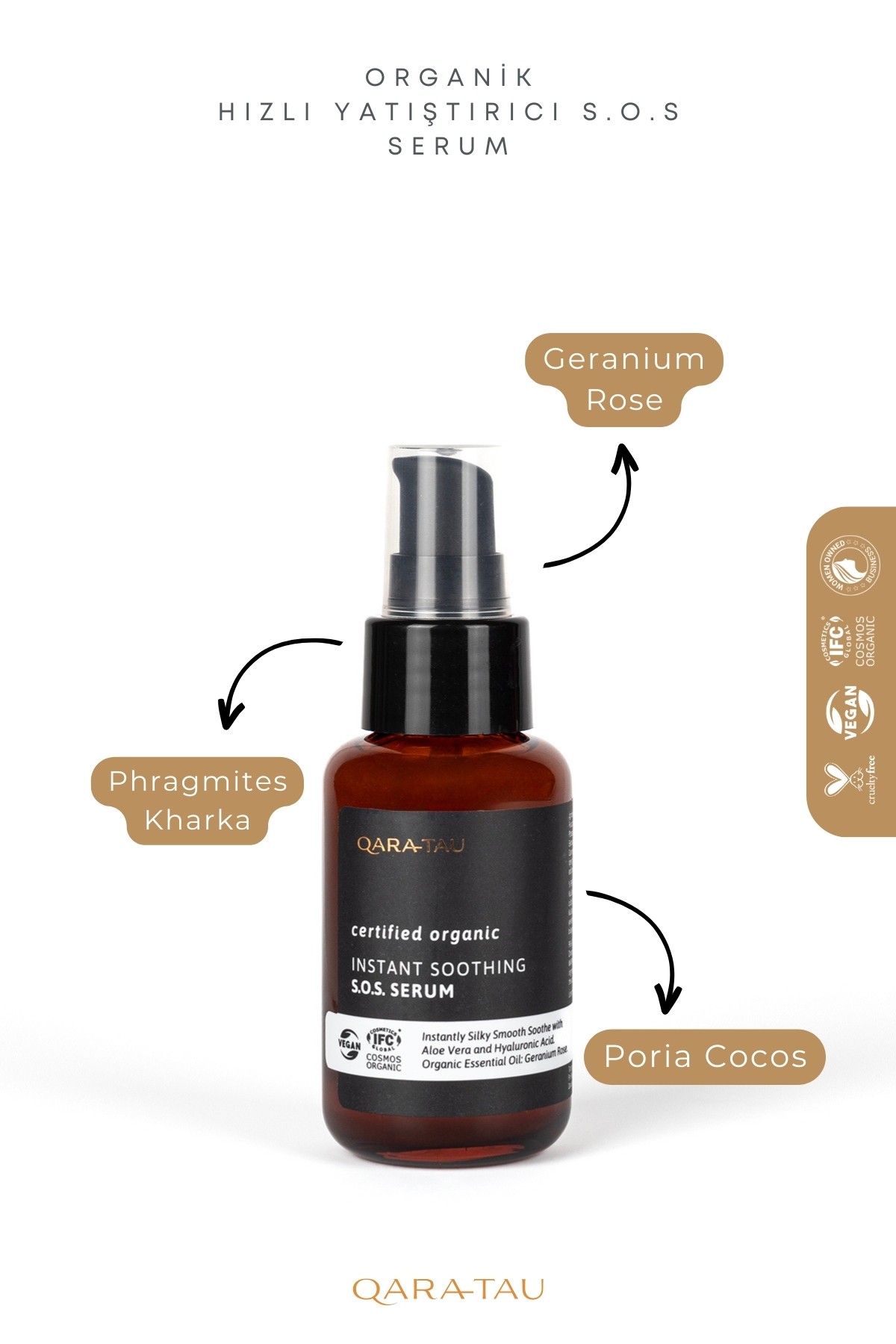 Organik Hızlı Yatıştırıcı S.O.S. Serum Instant Soothing 50ml