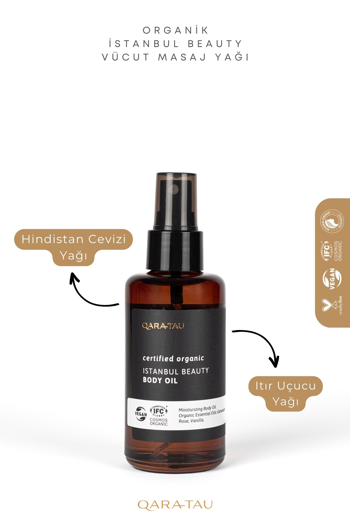 Organik Istanbul Beauty Vücut Masaj Yağı 100ml