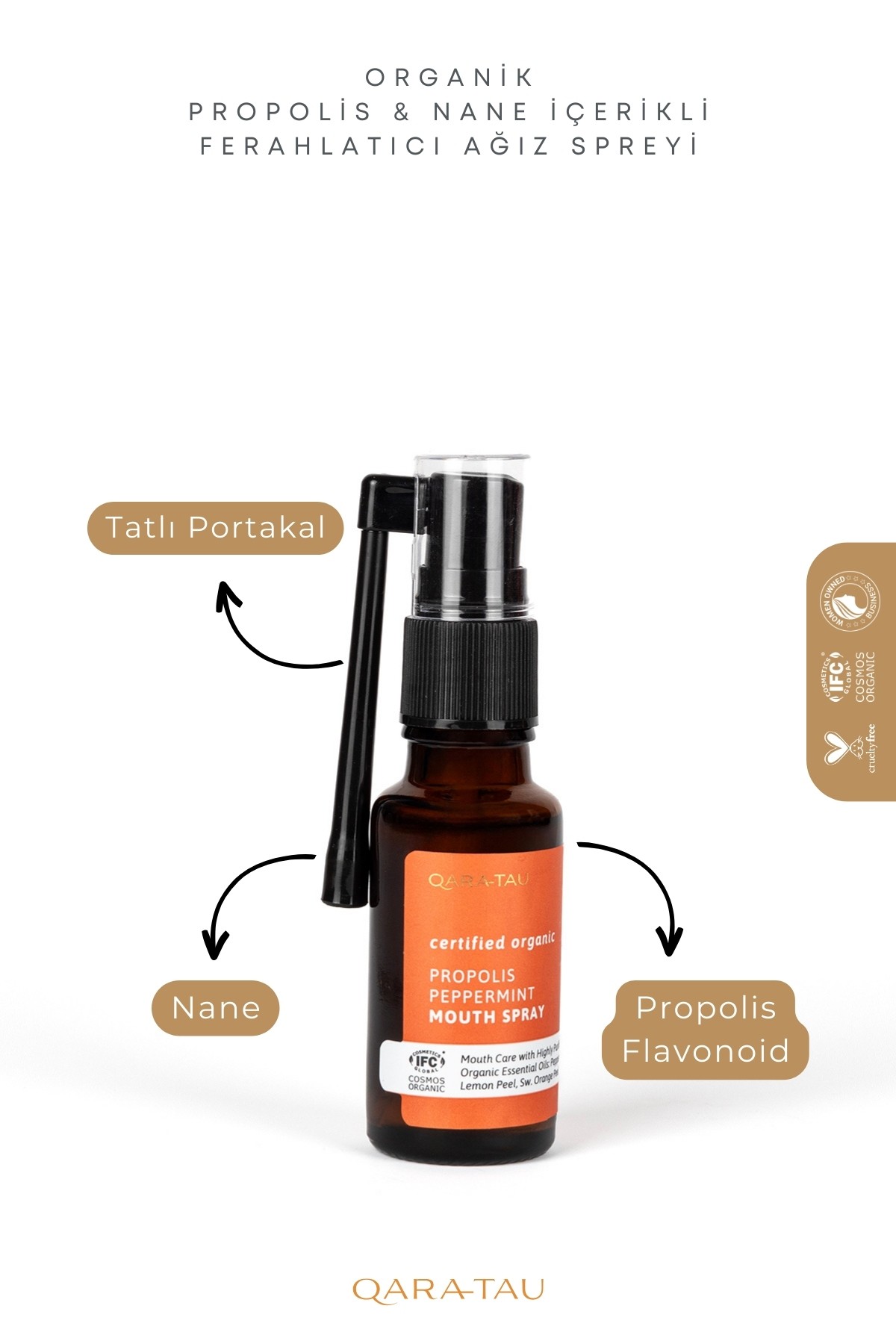 Organik Propolis & Nane içerikli Ferahlatıcı Ağız Spreyi 15 ml