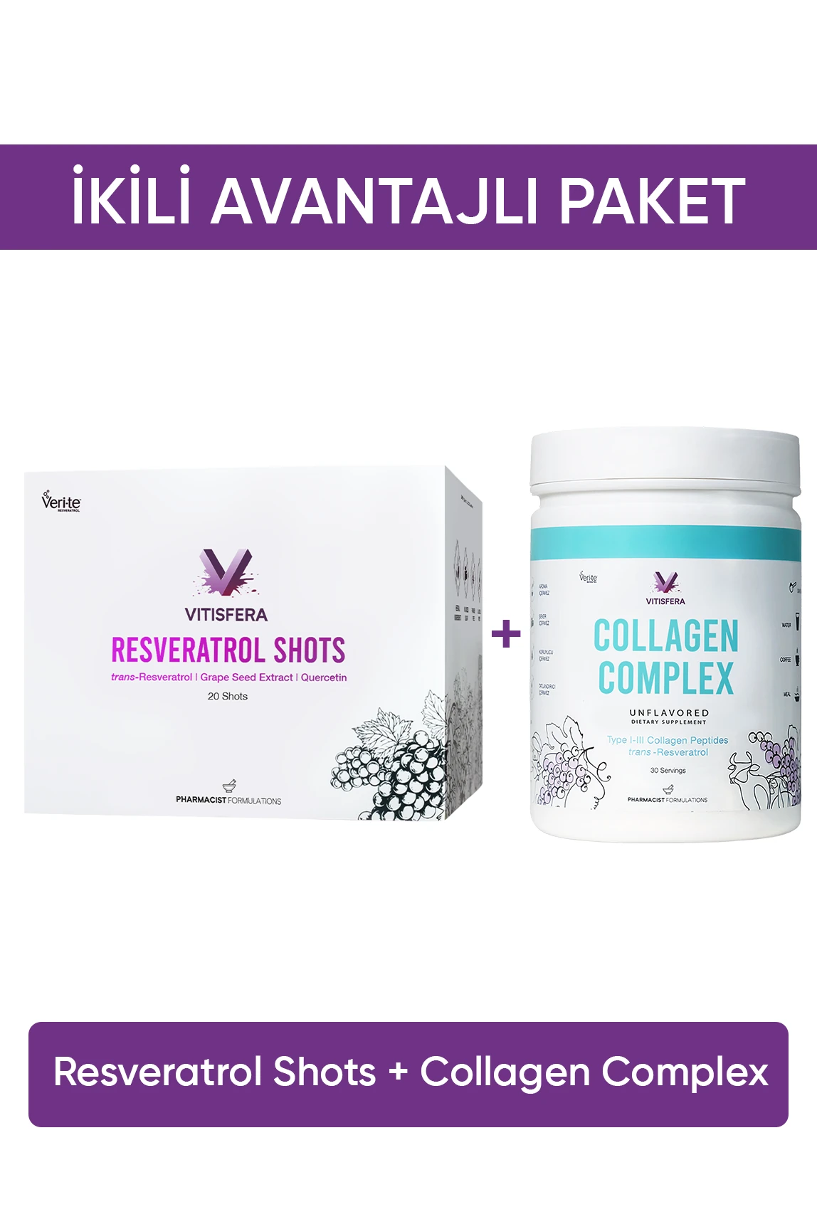 Ikili Avantajlı Paket 2 (Resveratrol Shots + Collagen Complex)