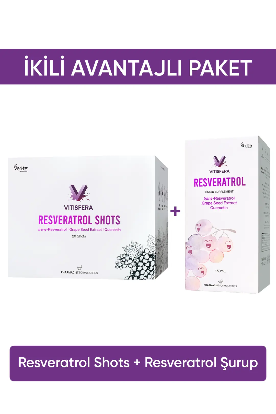 İkili Avantajlı Paket 1 (Resveratrol Shots Resveratrol Şurup)