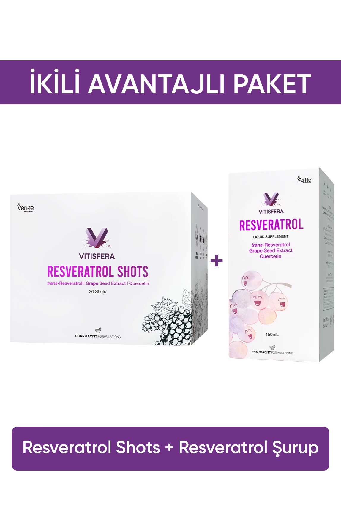 İkili Avantajlı Paket 1 (Resveratrol Shots + Resveratrol Şurup)