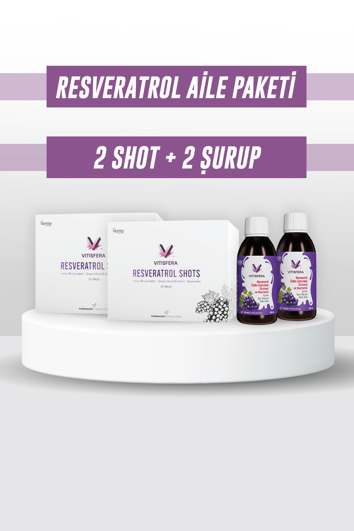 Vitisfera Resveratrol Aile Paketi ( 2 Shot + 2 Şurup )