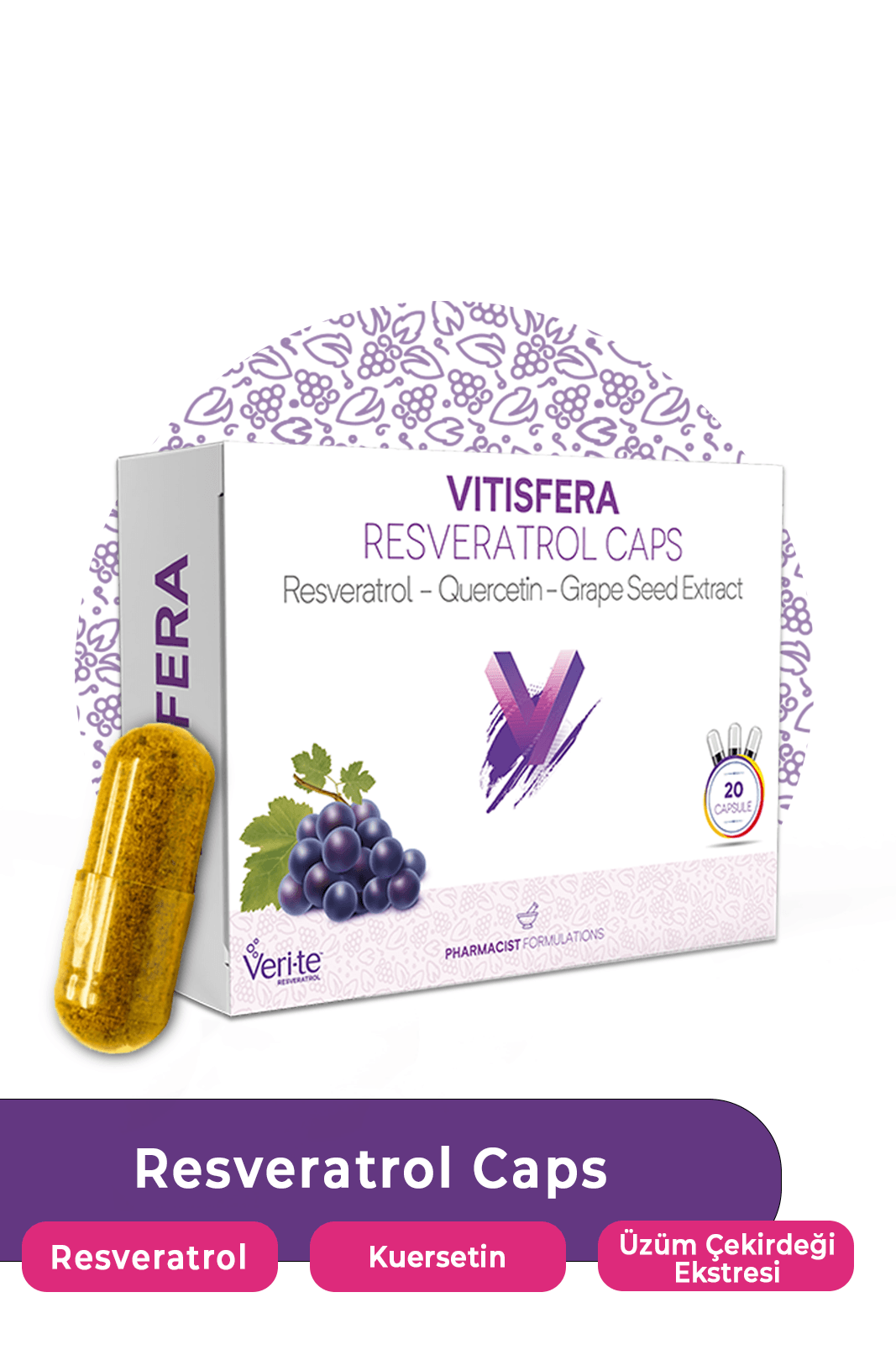 Vitisfera Resveratrol Caps 20 Kapsül