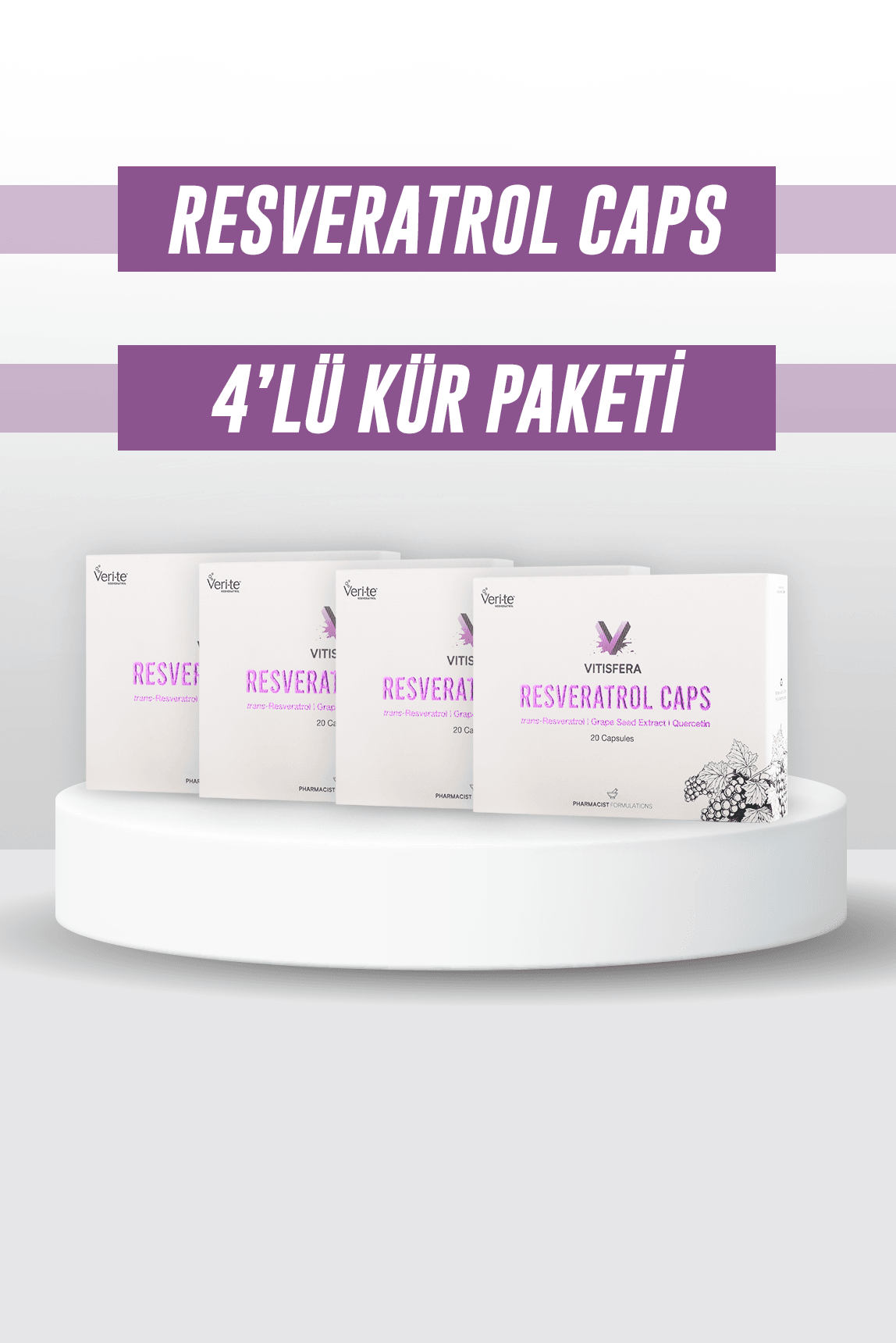 Vitisfera Resveratrol Caps Kür Paketi ( 4 Kutu )