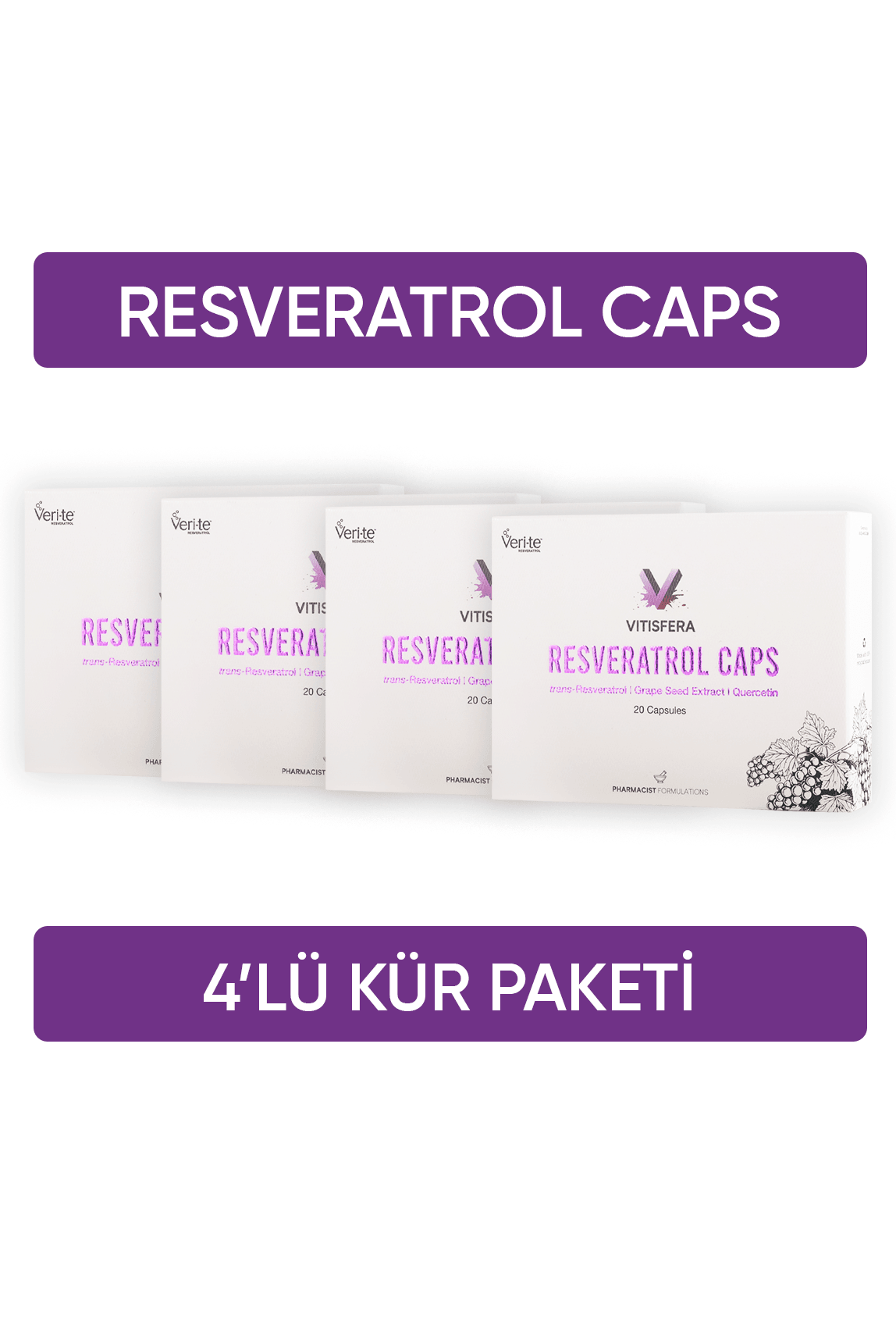 Vitisfera Resveratrol Caps Kür Paketi ( 4 Kutu )