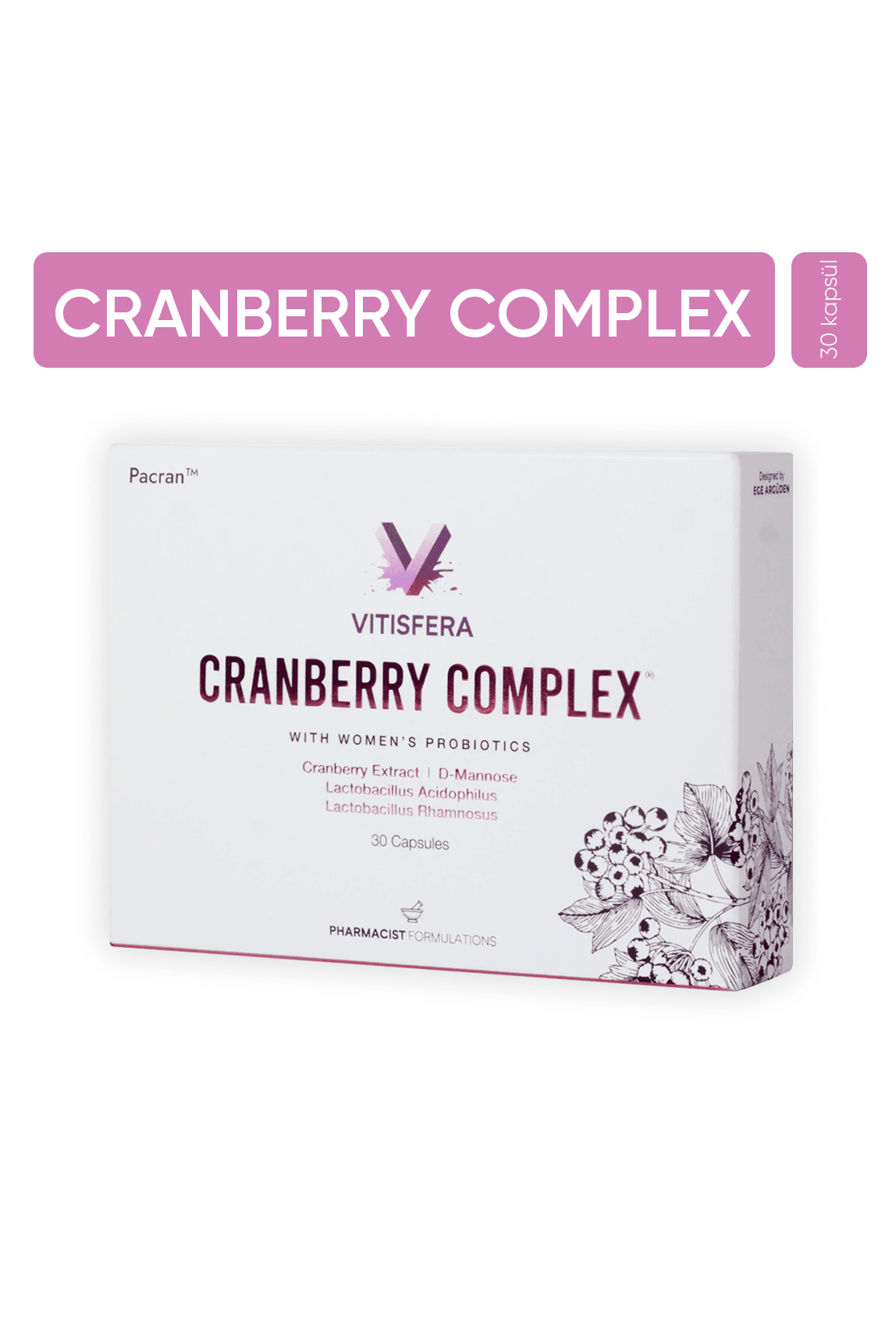 Cranberry Complex  30 Kapsül- Turna Yemişi Ekstresi, D-Mannoz, Probiyotik