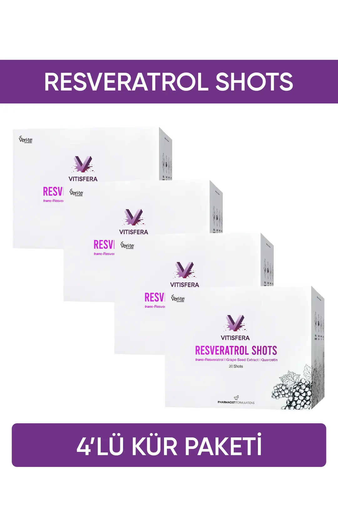 Vitisfera Resveratrol Shot Kür Paketi 4 Kutu