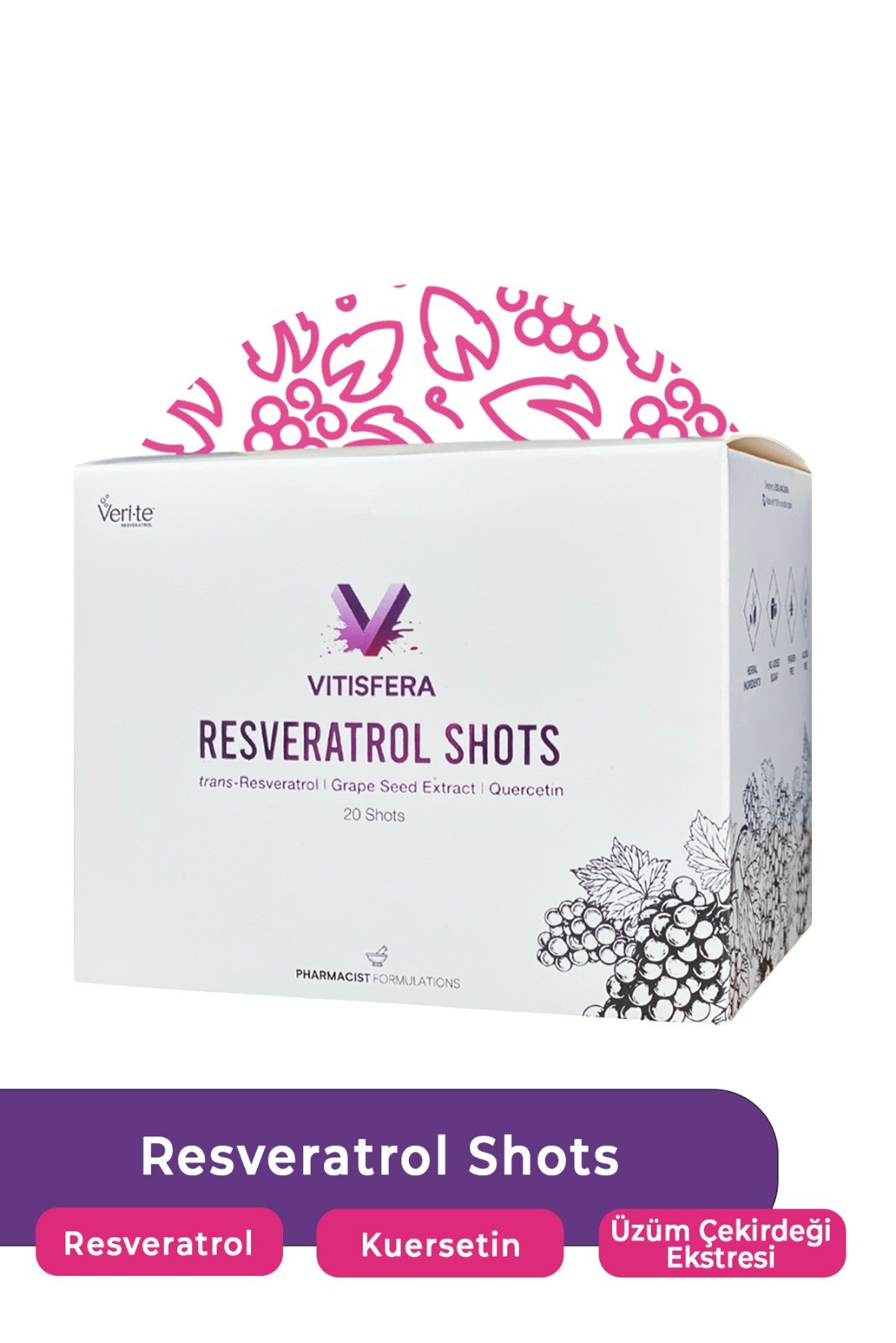 Vitisfera Resveratrol Shot Orman Meyveleri Aromalı 20x25 ml