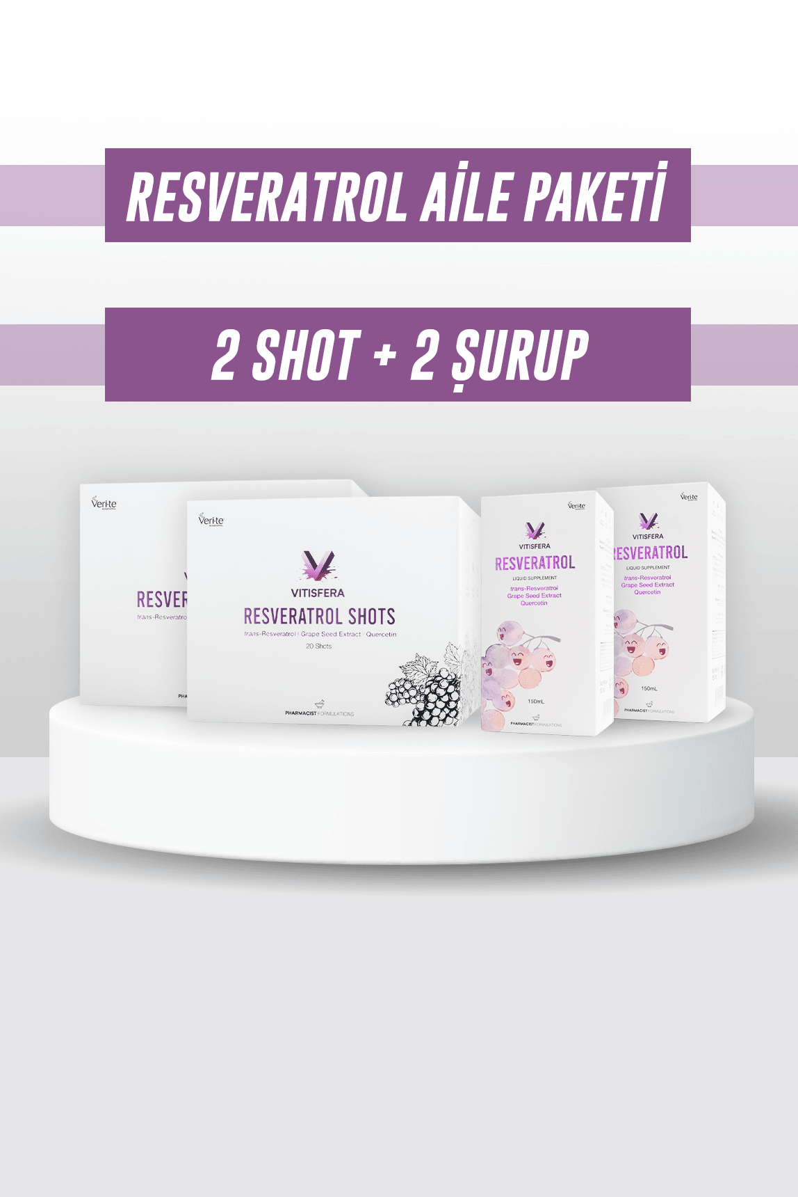 Vitisfera Resveratrol Aile Paketi ( 2 Shot + 2 Şurup )