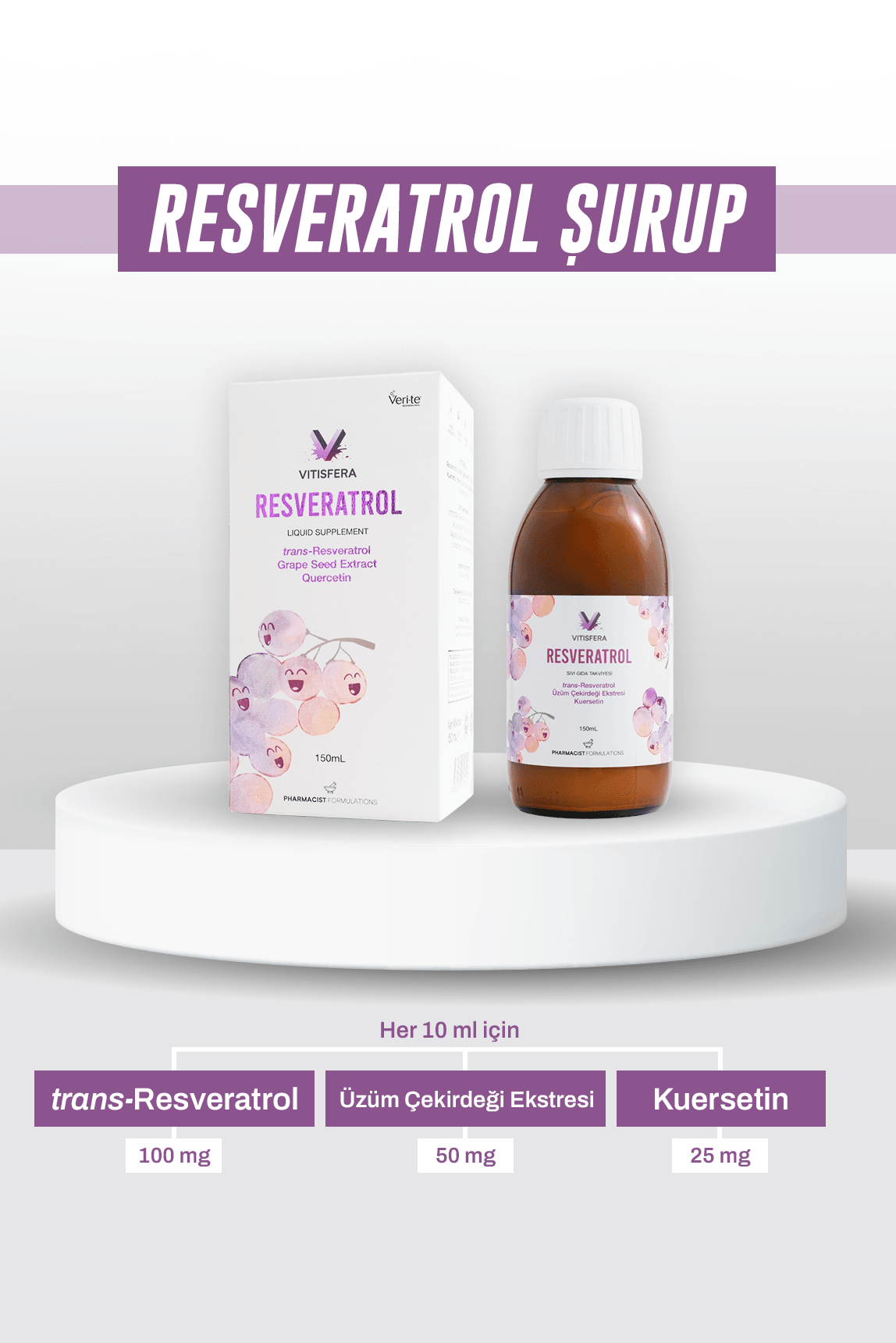 Vitisfera Resveratrol Şurup Orman Meyveleri Aromalı 150 ml