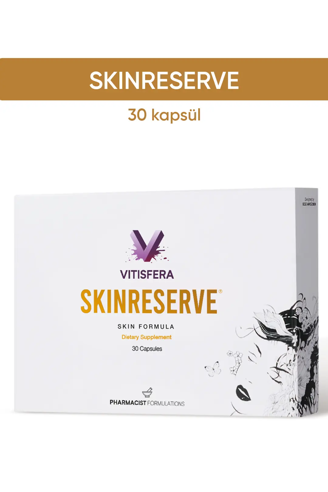 Vitisfera SkinReserve 30 Kapsül- Cüce Palmiye Ekstresi, Hayıt Ekstresi, Multivitamin ve Multimineral