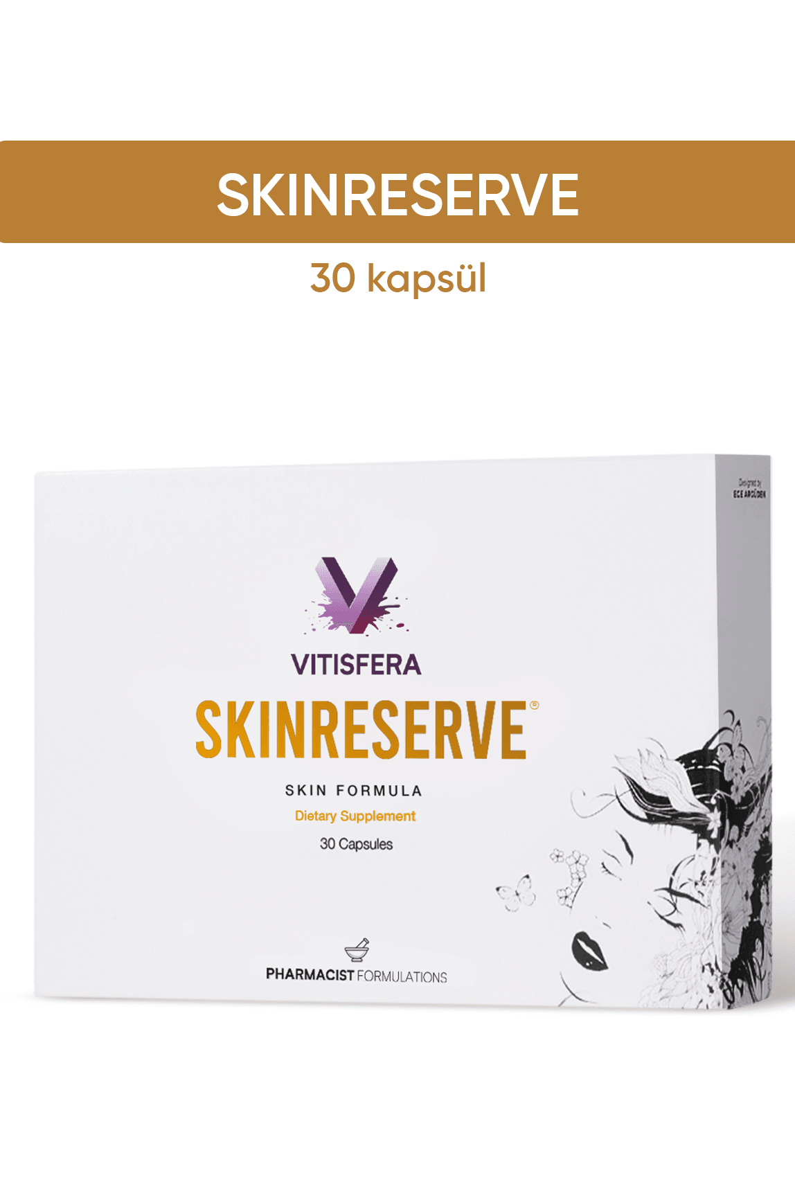 Vitisfera SkinReserve 30 Kapsül- Cüce Palmiye Ekstresi, Hayıt Ekstresi, Multivitamin ve Multimineral