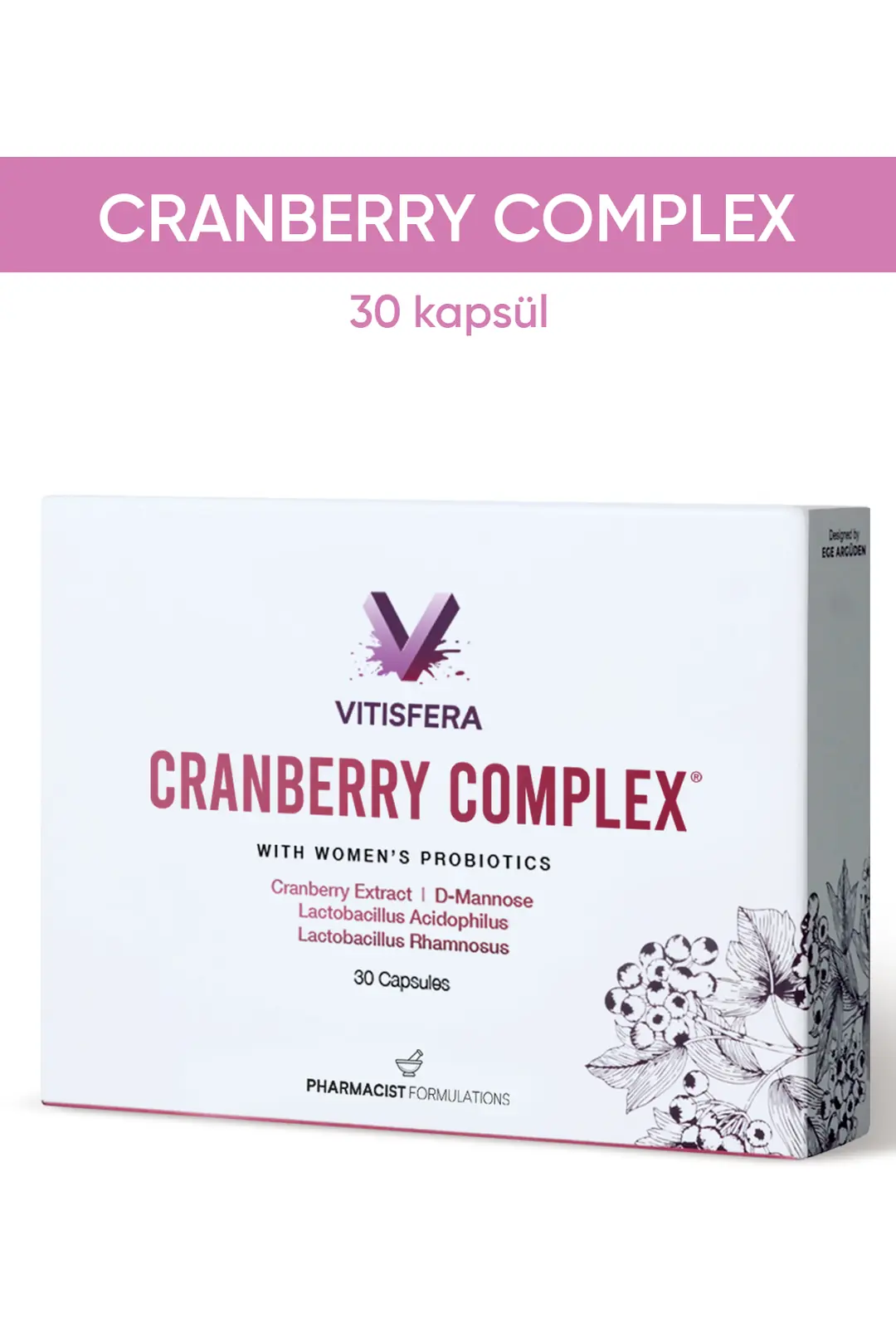 Cranberry Complex 30 Kapsül- Turna Yemişi Ekstresi, D-Mannoz, Probiyotik
