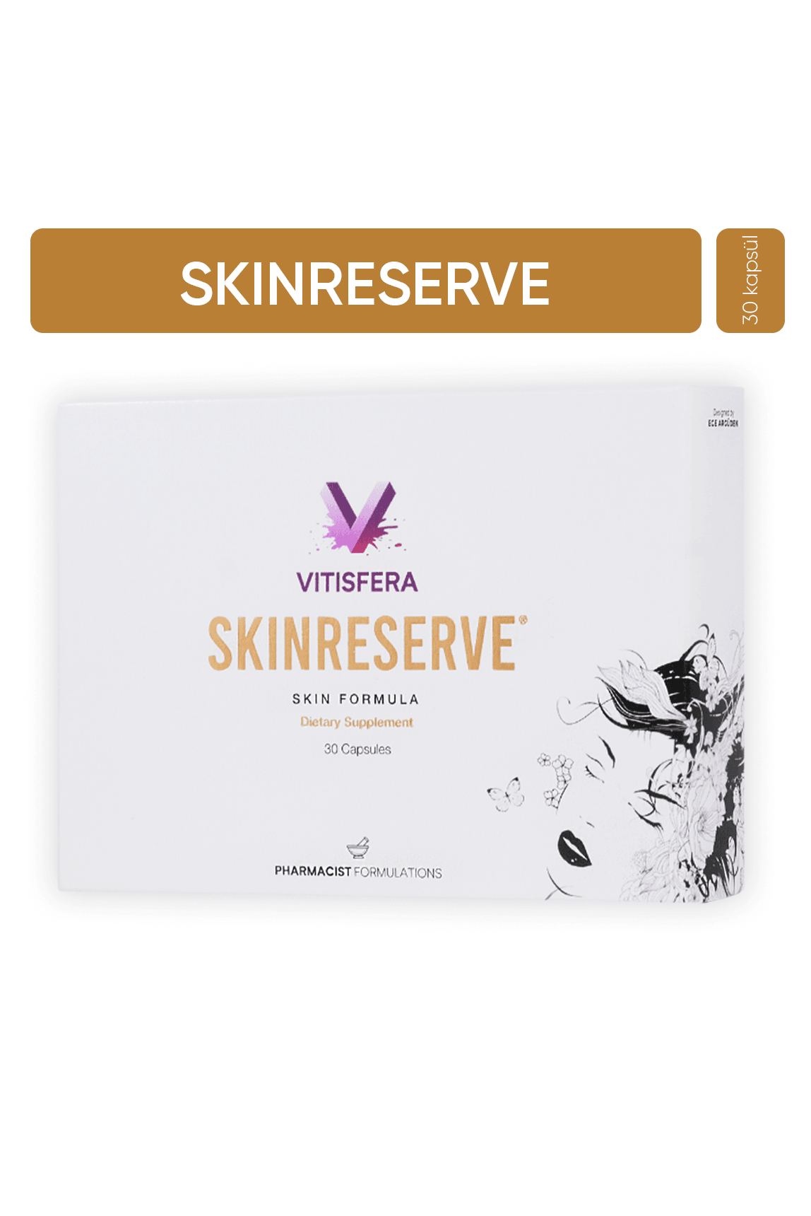 Vitisfera SkinReserve 30 Kapsül- Cüce Palmiye Ekstresi, Hayıt Ekstresi, Multivitamin ve Multimineral