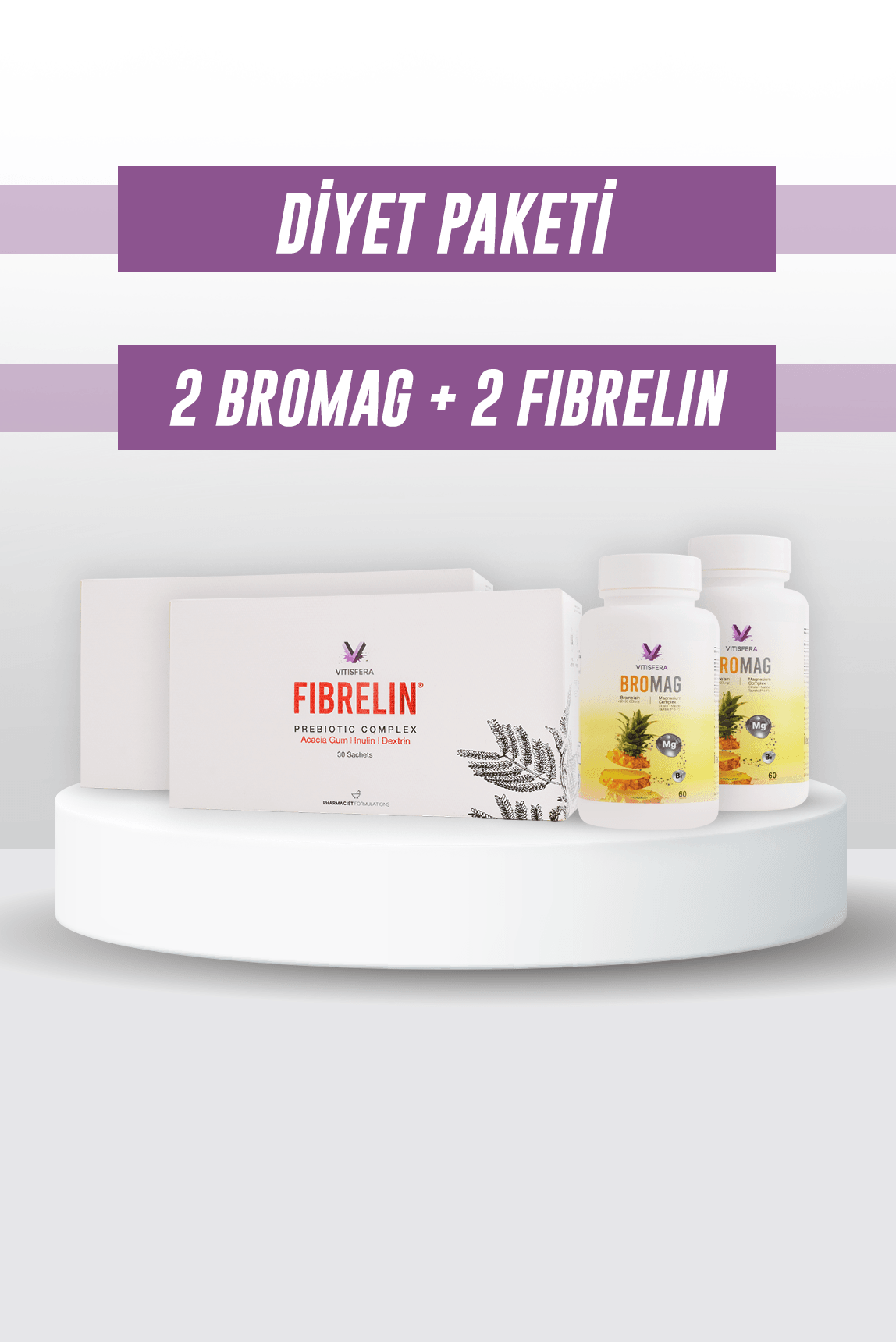 Vitisfera Diyet Paketi ( 2 Bromag + 2 Fibrelin)