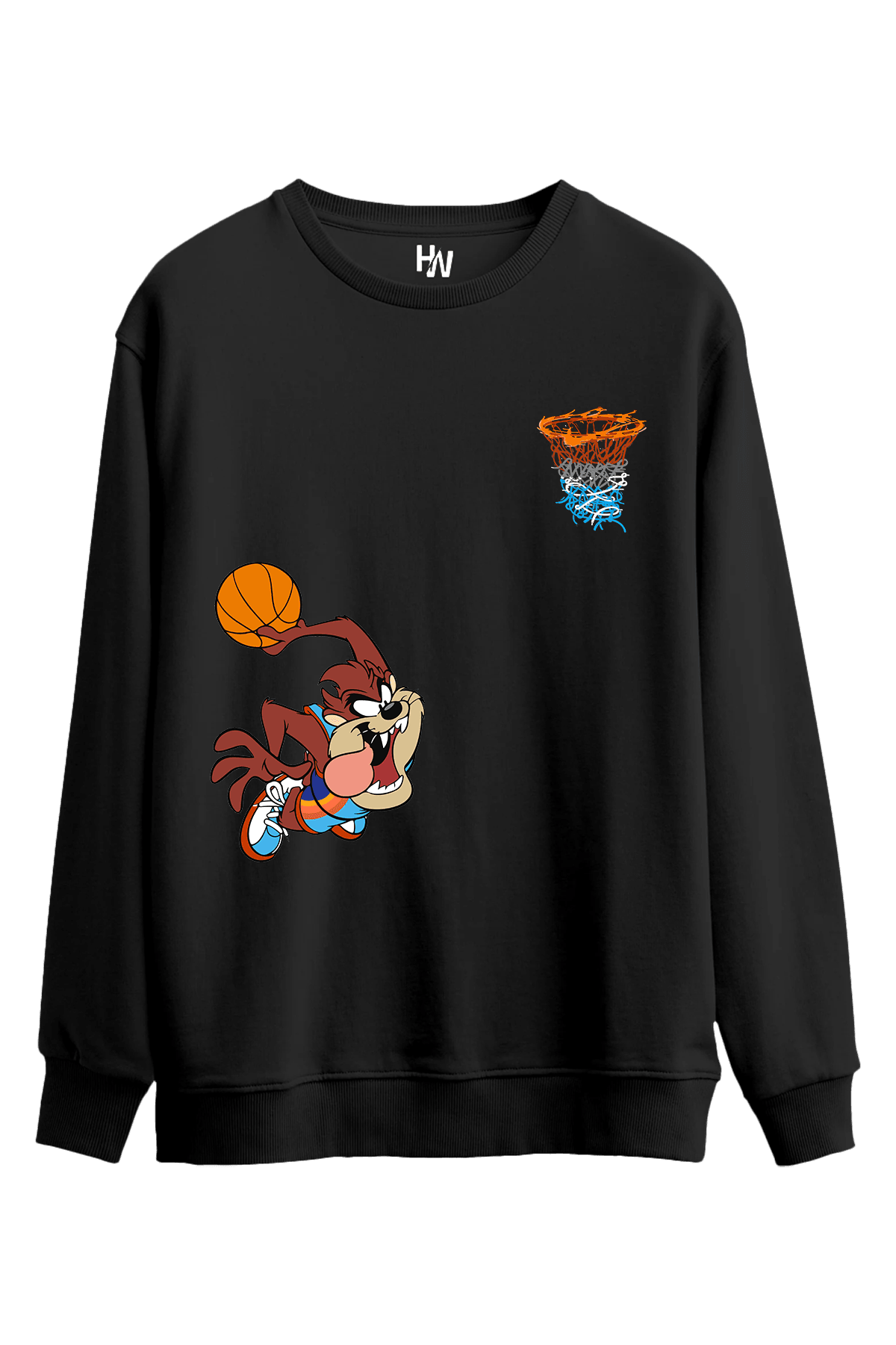 Tazmanya Canavarı Baskılı Sweatshirt