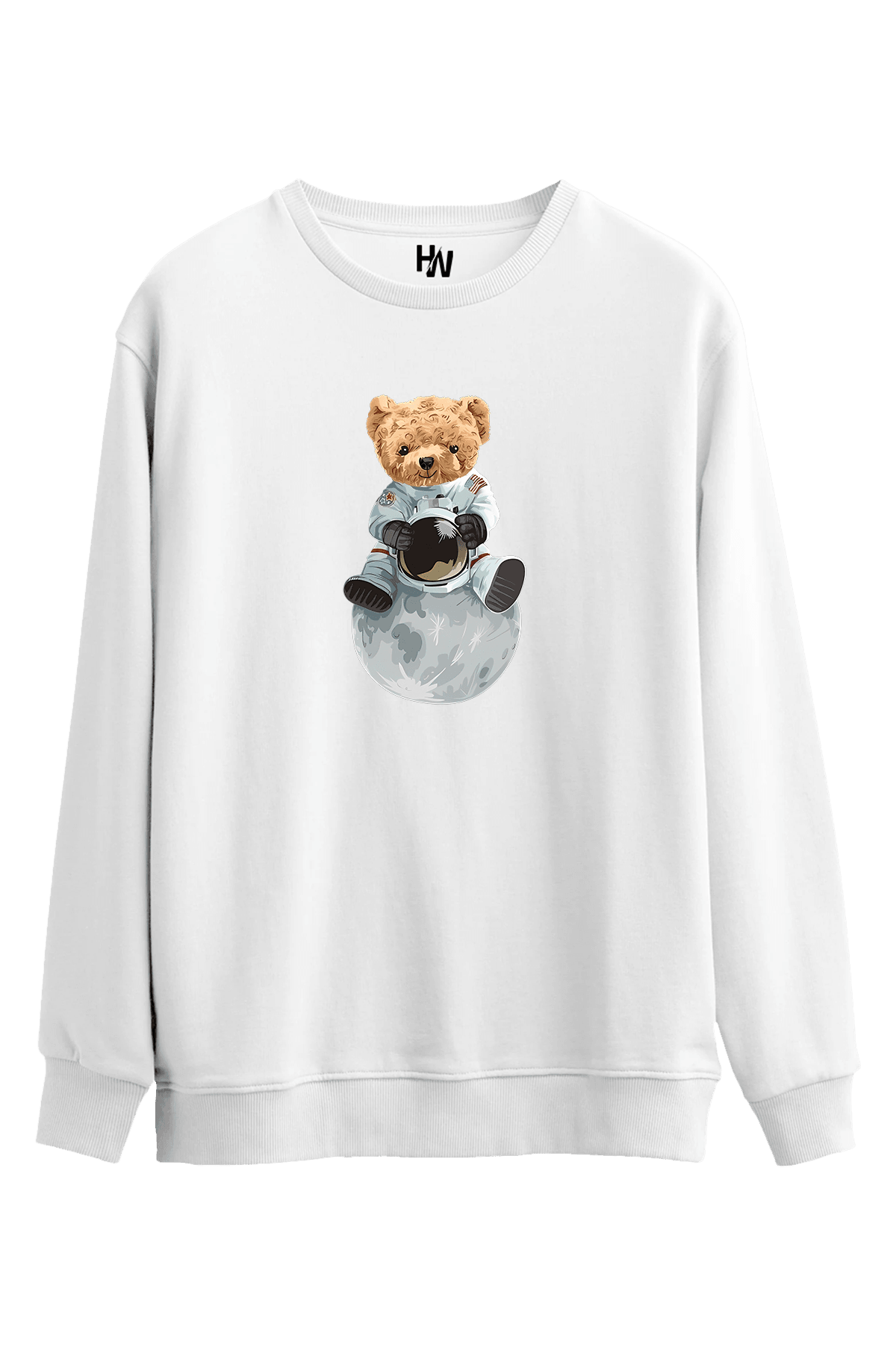 Astronot Ayı Baskılı Sweatshirt