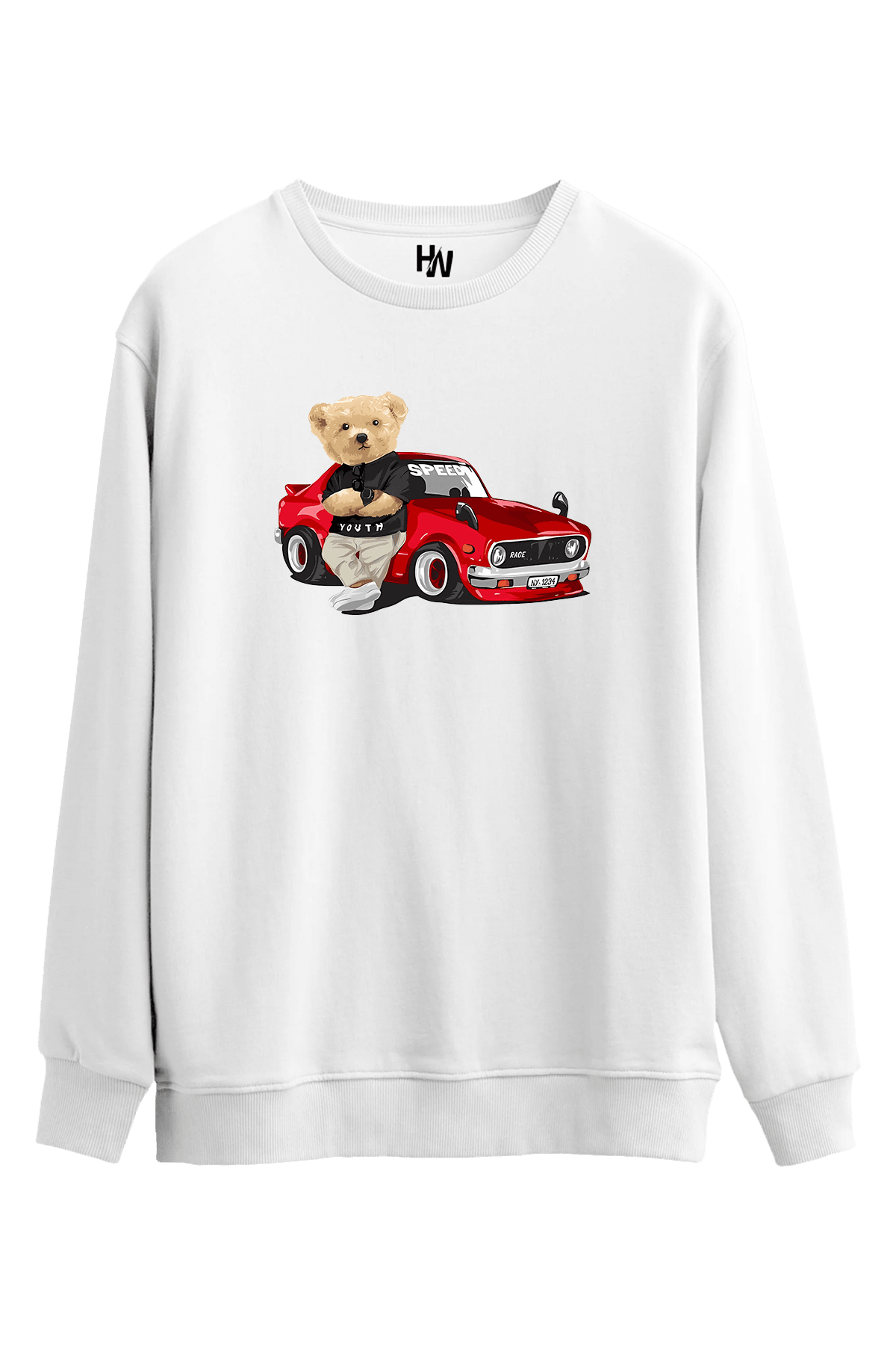 Araba Ayı Baskılı Sweatshirt