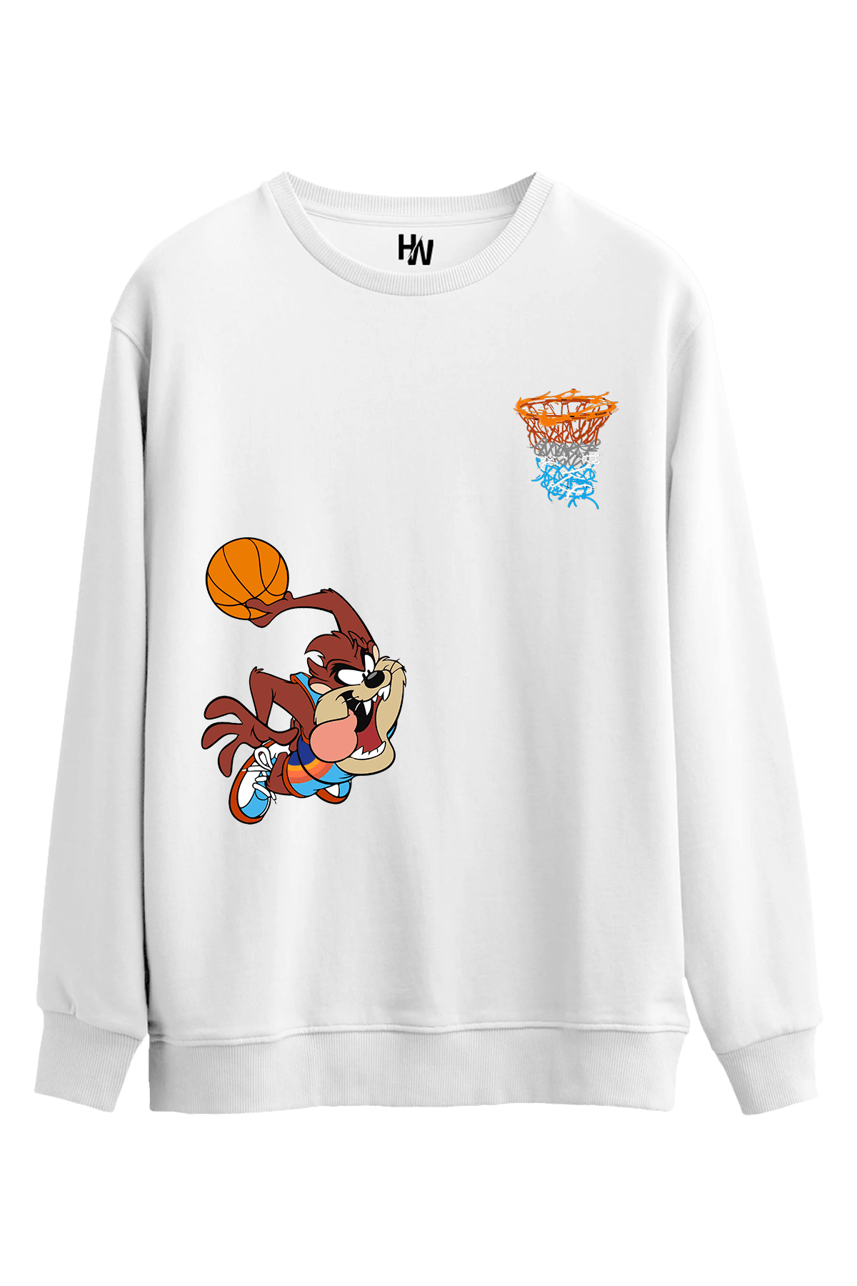 Tazmanya Canavarı Baskılı Sweatshirt