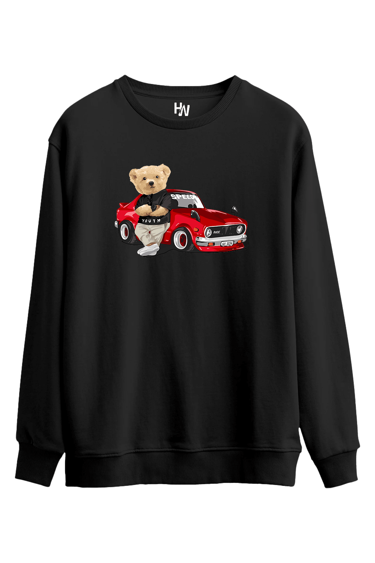 Araba Ayı Baskılı Sweatshirt