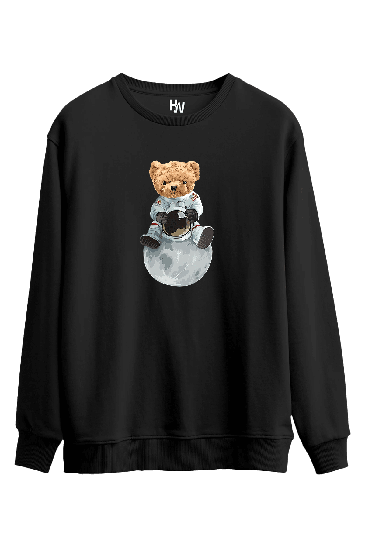 Astronot Ayı Baskılı Sweatshirt