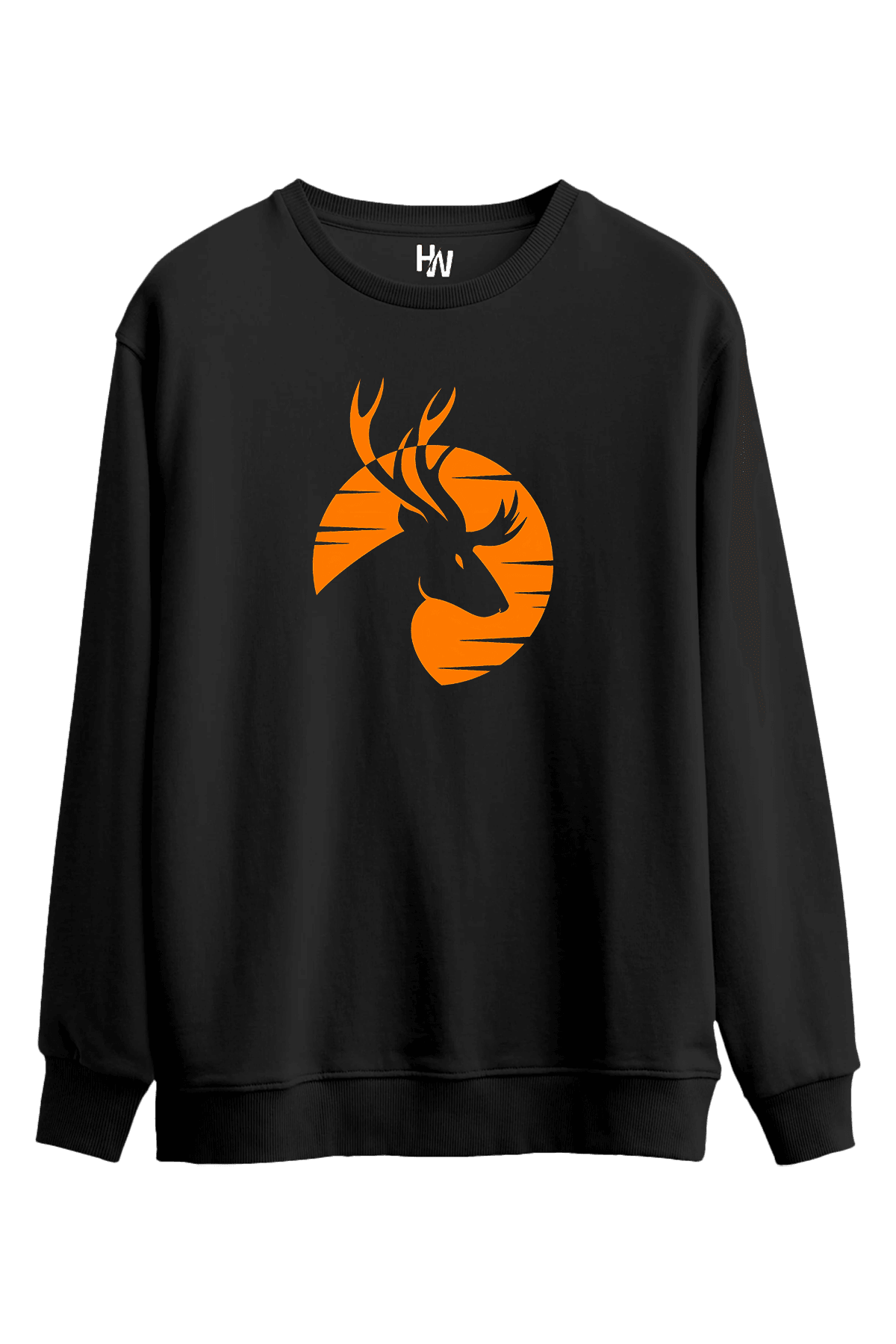 Geyik Baskılı Sweatshirt