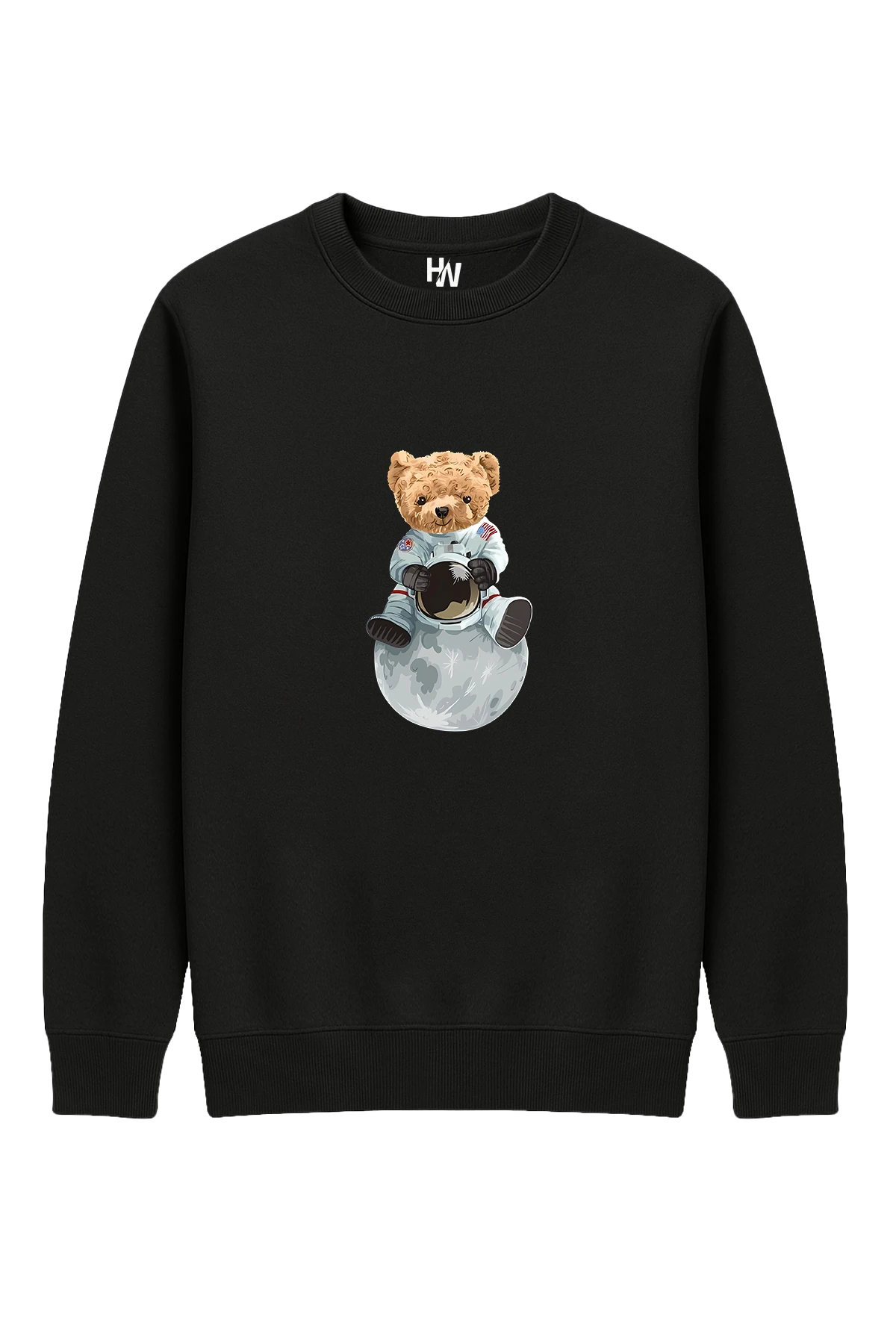 Astronot Ayı Baskılı Sweatshirt