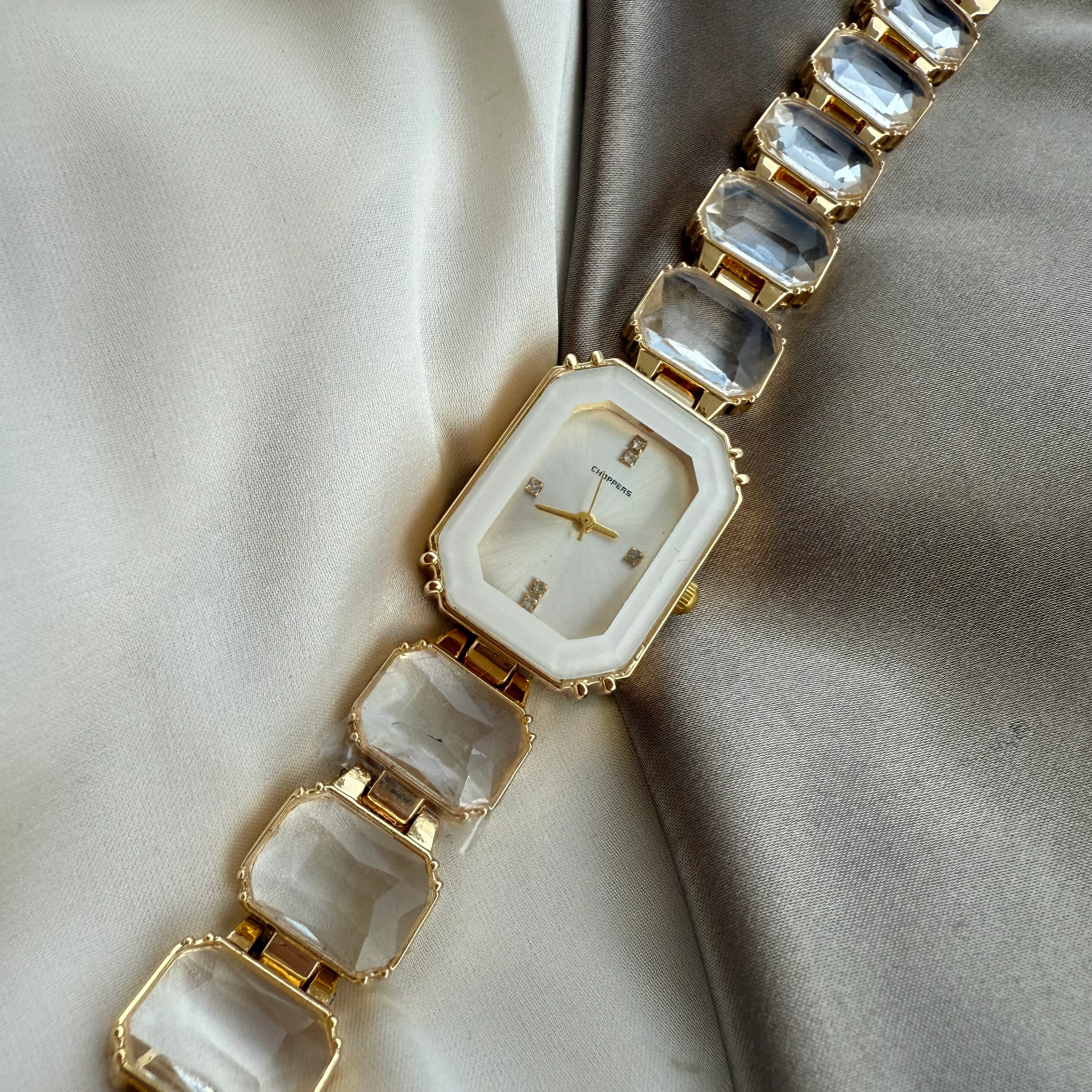 Gold Taşlı CHOPPERS Saat 