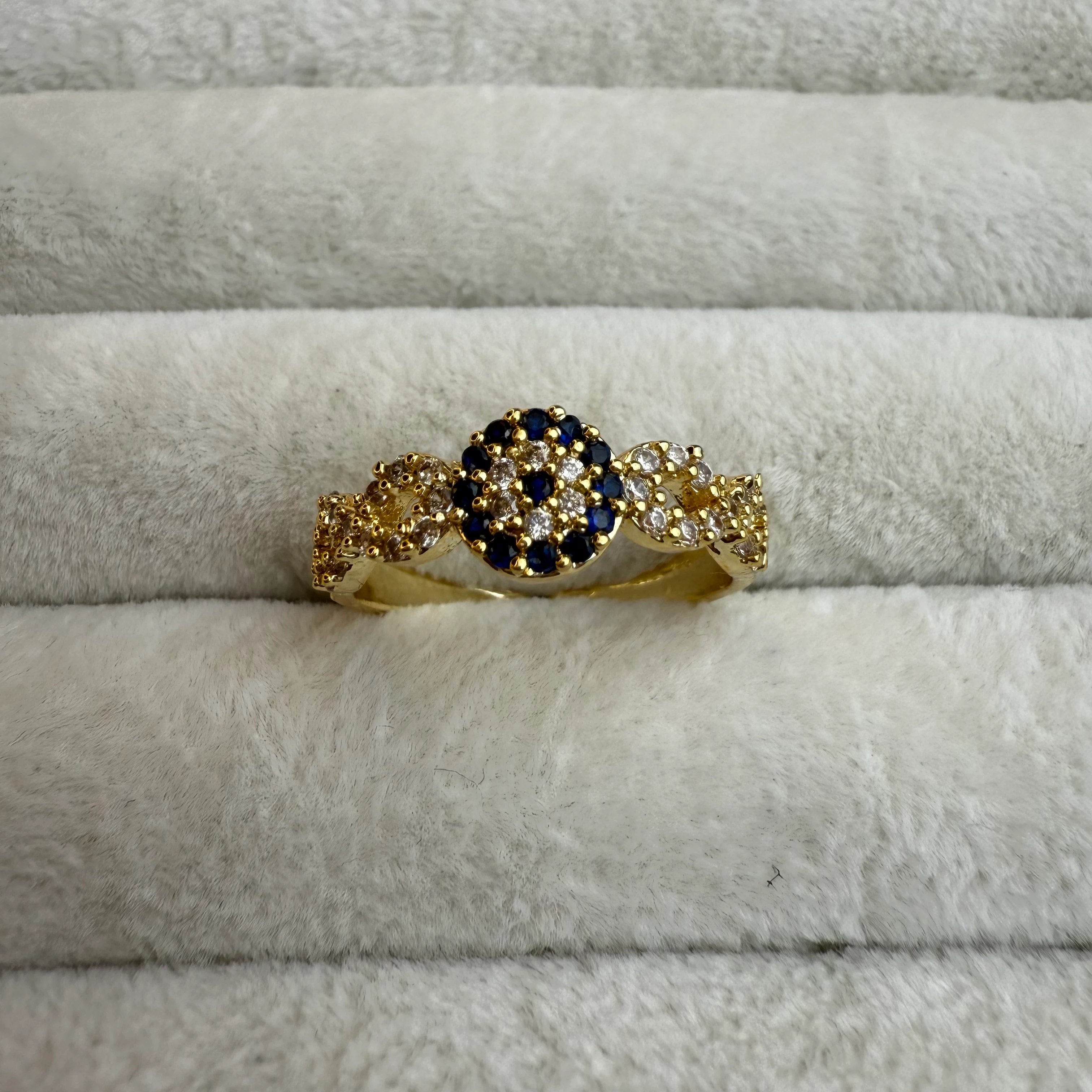 Çelik Nazar Taşlı Yüzük