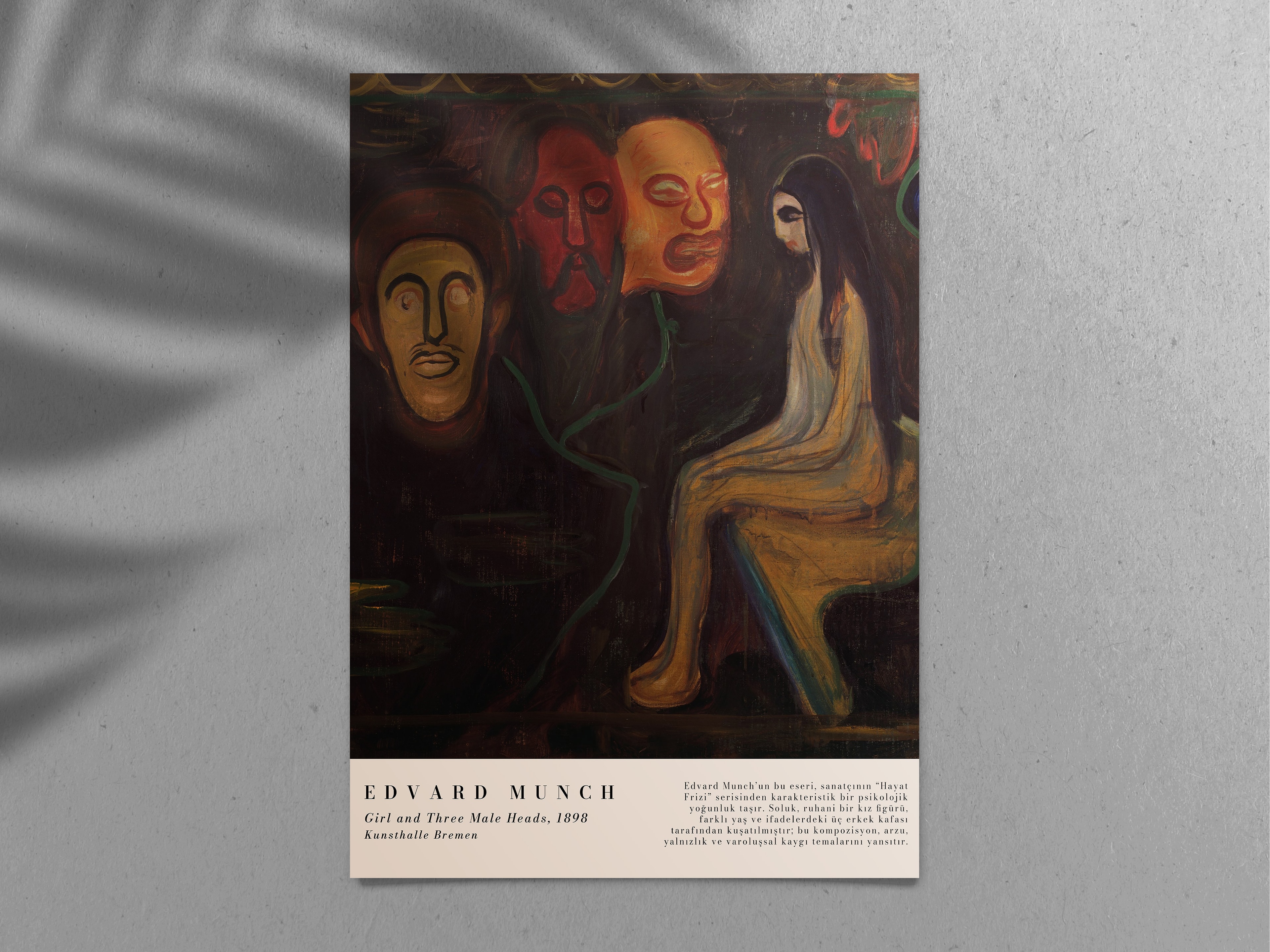 Edvard Munch - Girl and Three Male Heads