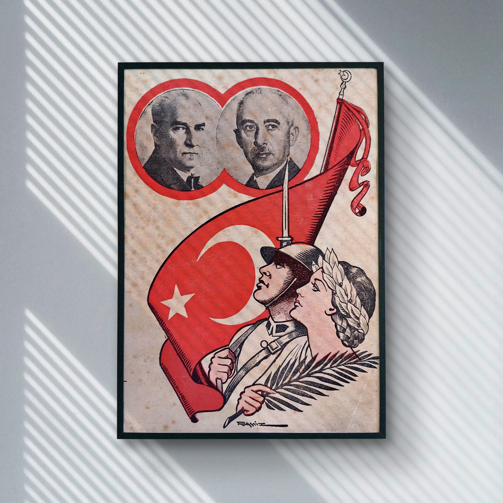 Atatürk ve İnönü Propaganda Posteri