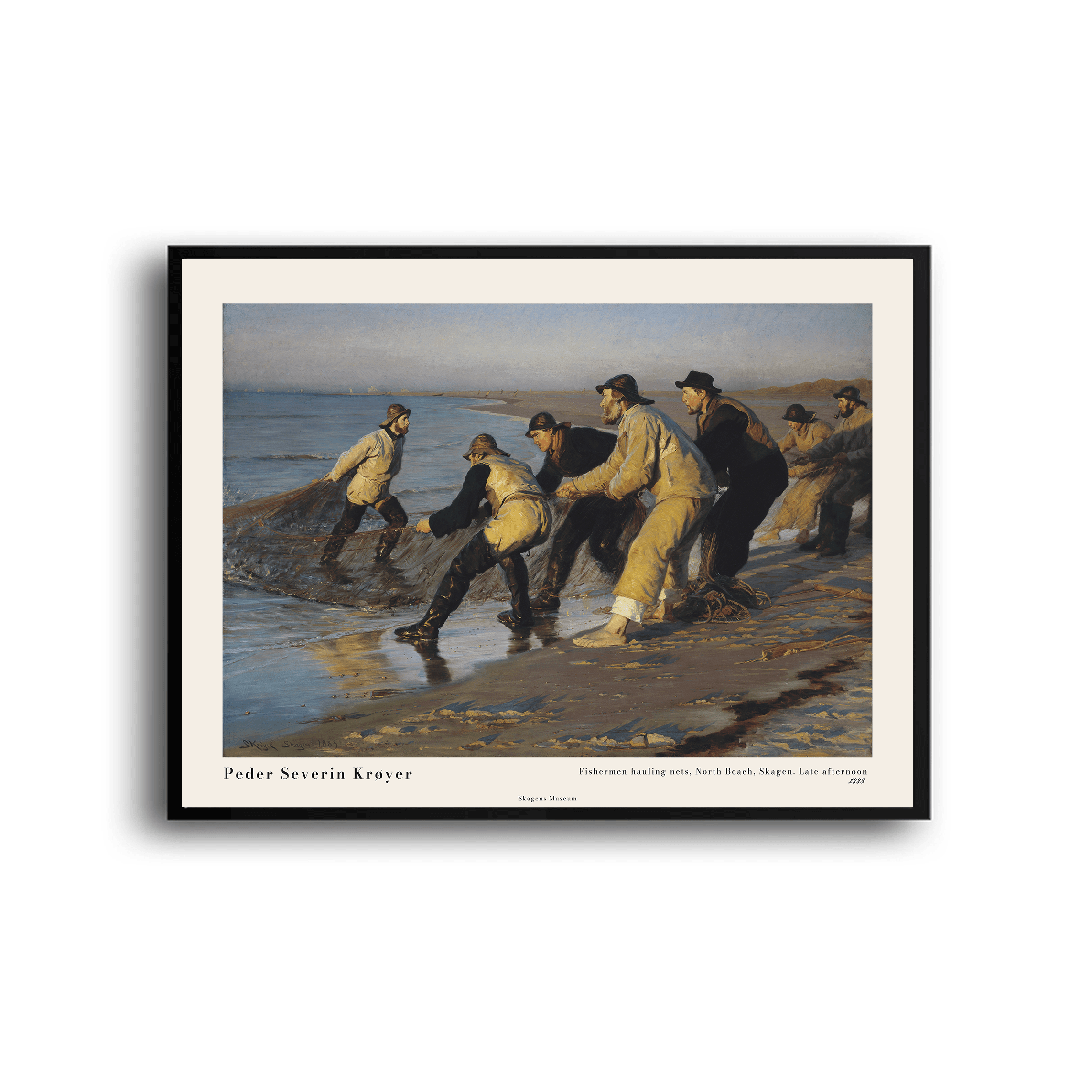 Peder Severin Krøyer - Fisherman hauling nets, North Beach, Skagen. Late afternoon