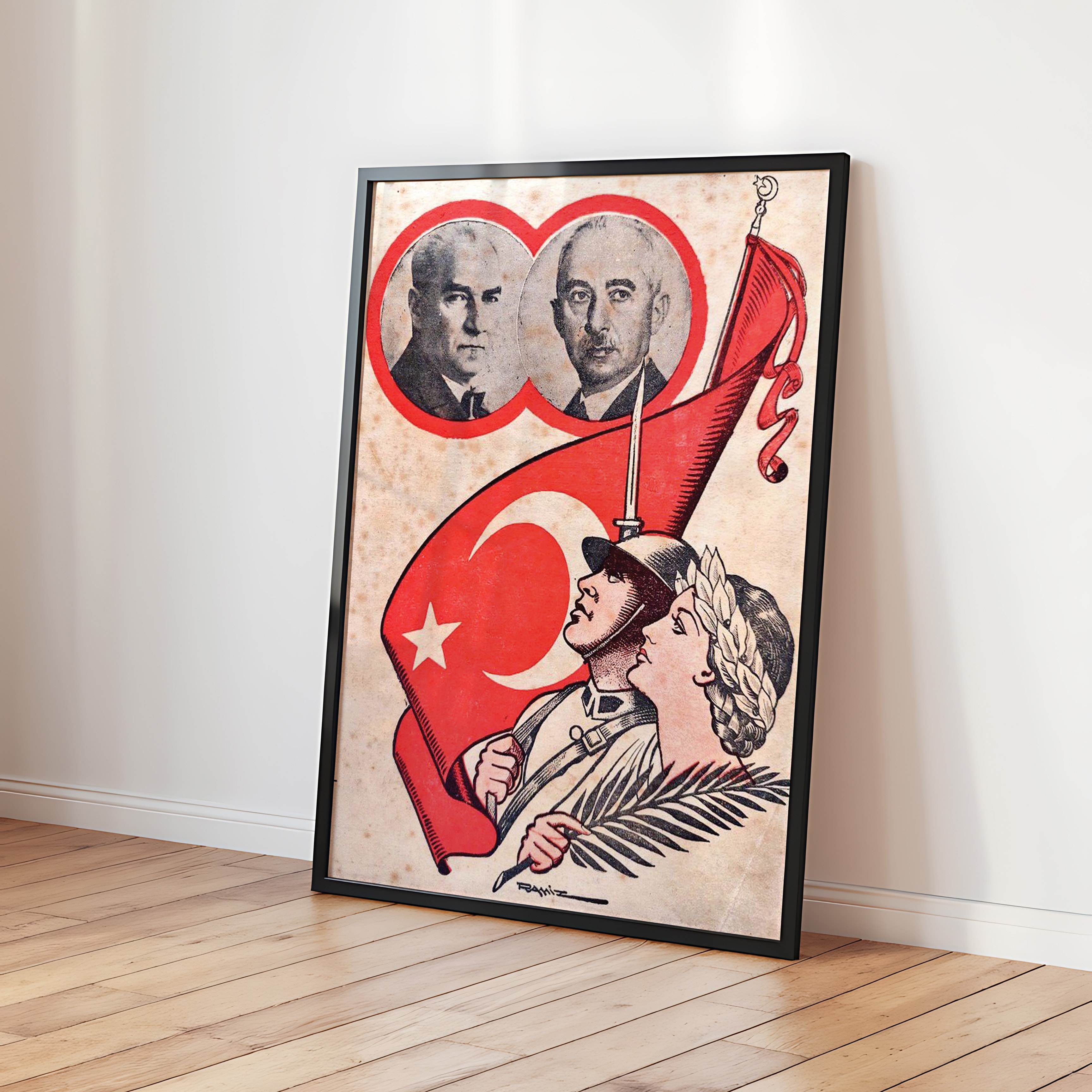 Atatürk ve İnönü Propaganda Posteri