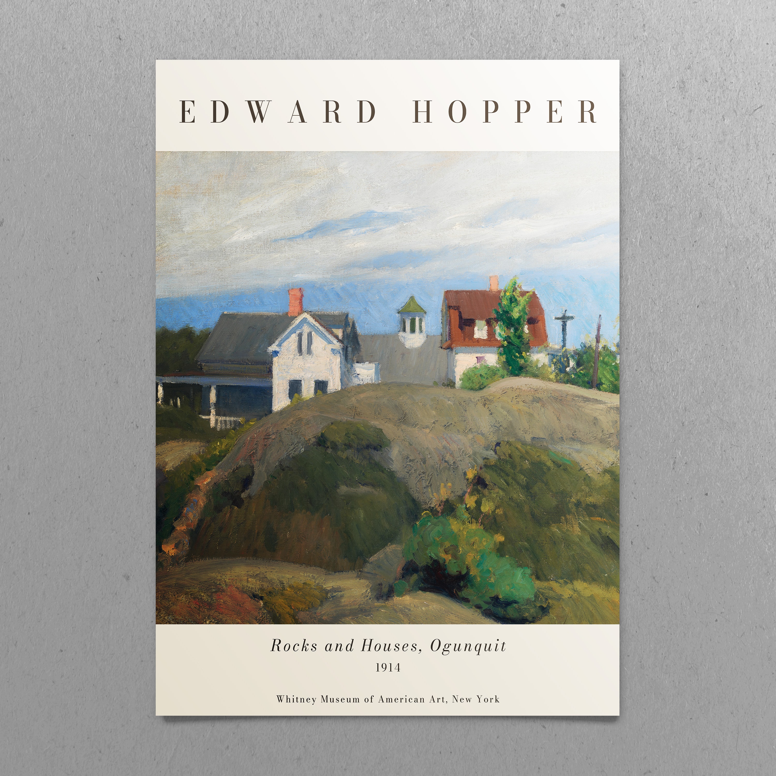 Edward Hopper - Rocks and Houses, Ogunquit