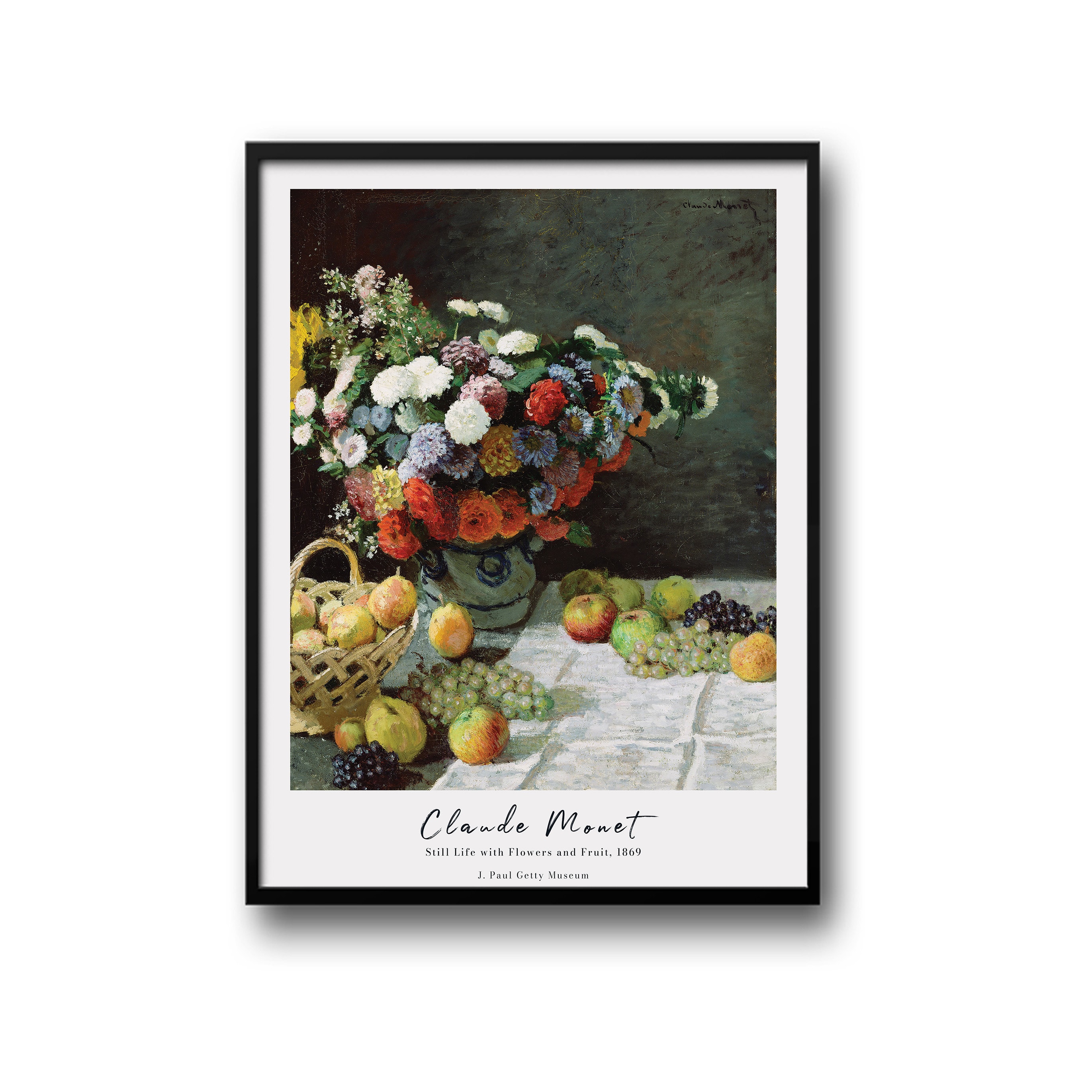 Claude Monet - Still Life with Flowers and Fruits, 1869