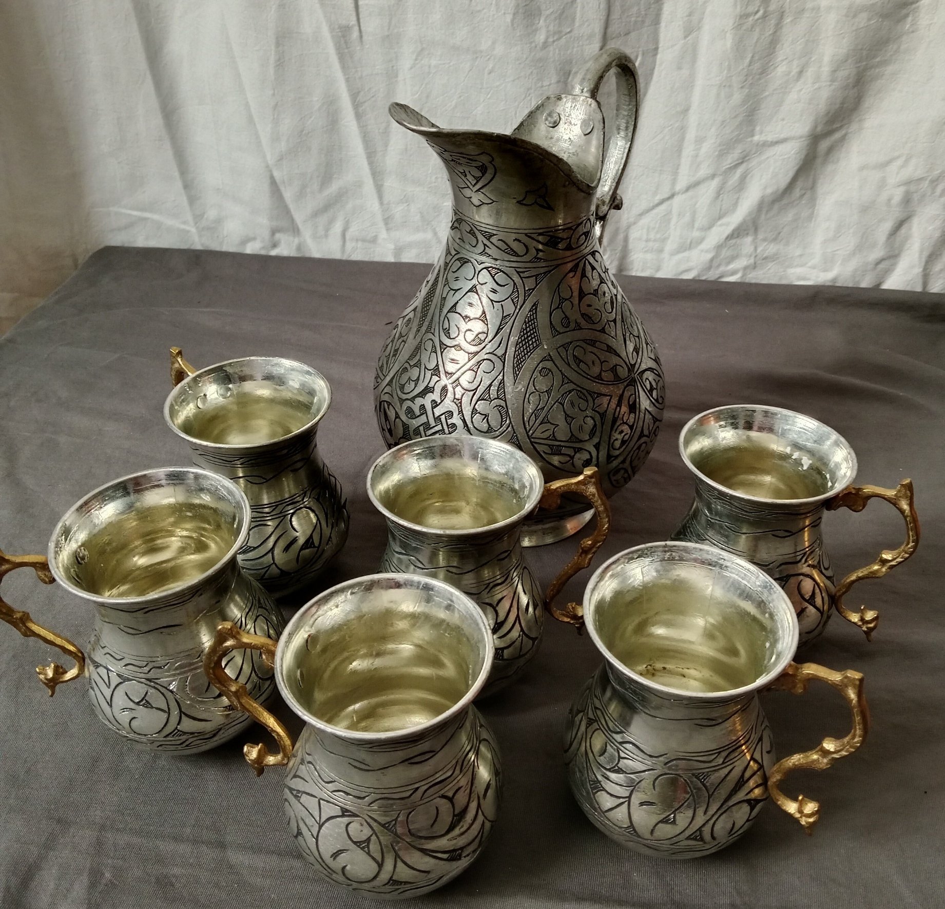 Bakır sürahi takımı