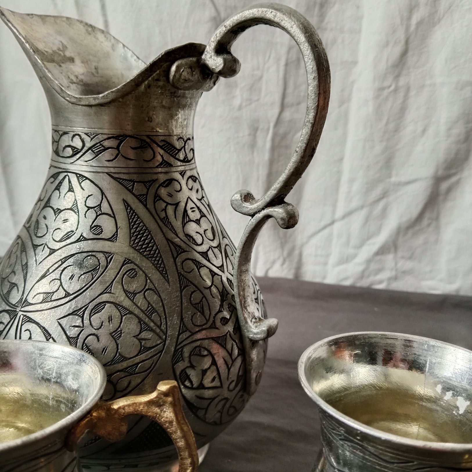 Bakır sürahi takımı
