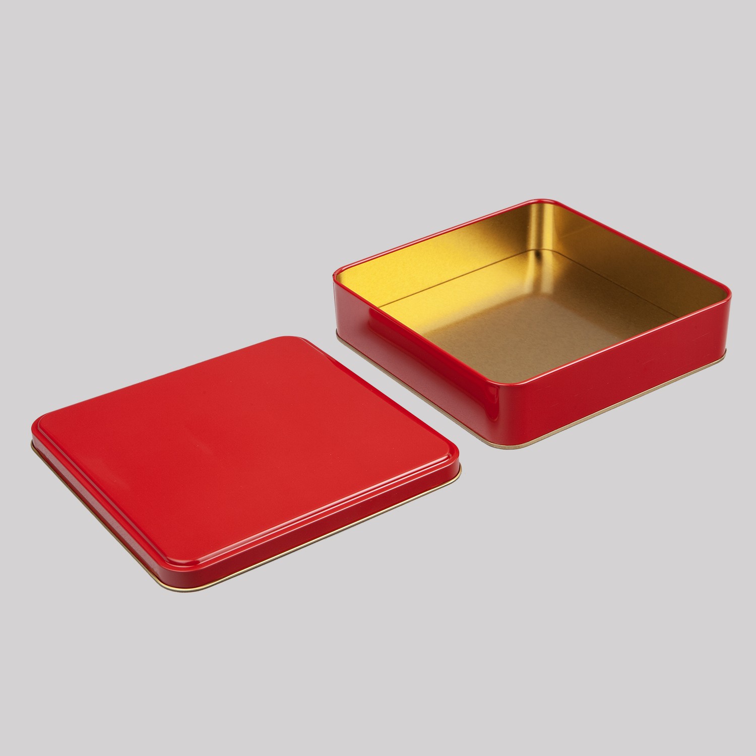 Metal Kutu Kırmızı 192 x 192 x 45H mm - 108 Adet