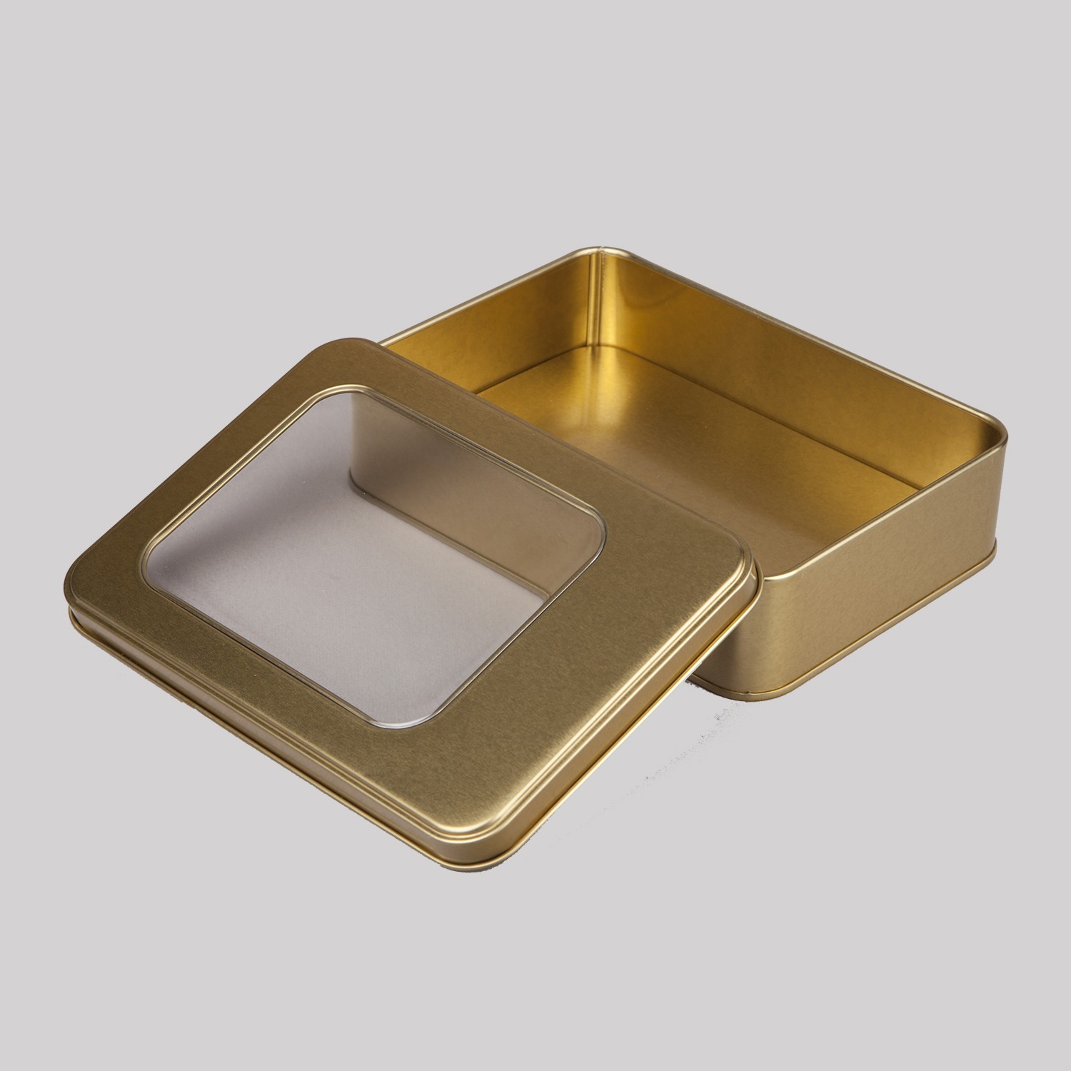 Pencereli Metal Kutu Altın 190 x 135 x 45H mm - 96 Adet