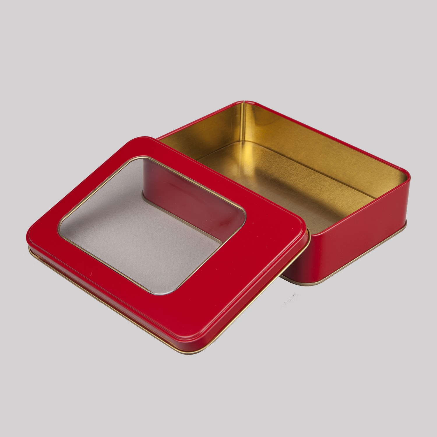 Pencereli Metal Kutu Kırmızı 190 x 135 x 45H mm - 96 Adet
