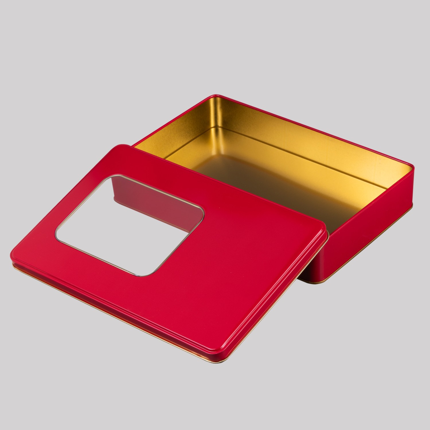 Pencereli Metal Kutu Kırmızı 265 x 175 x 45H mm - 96 Adet