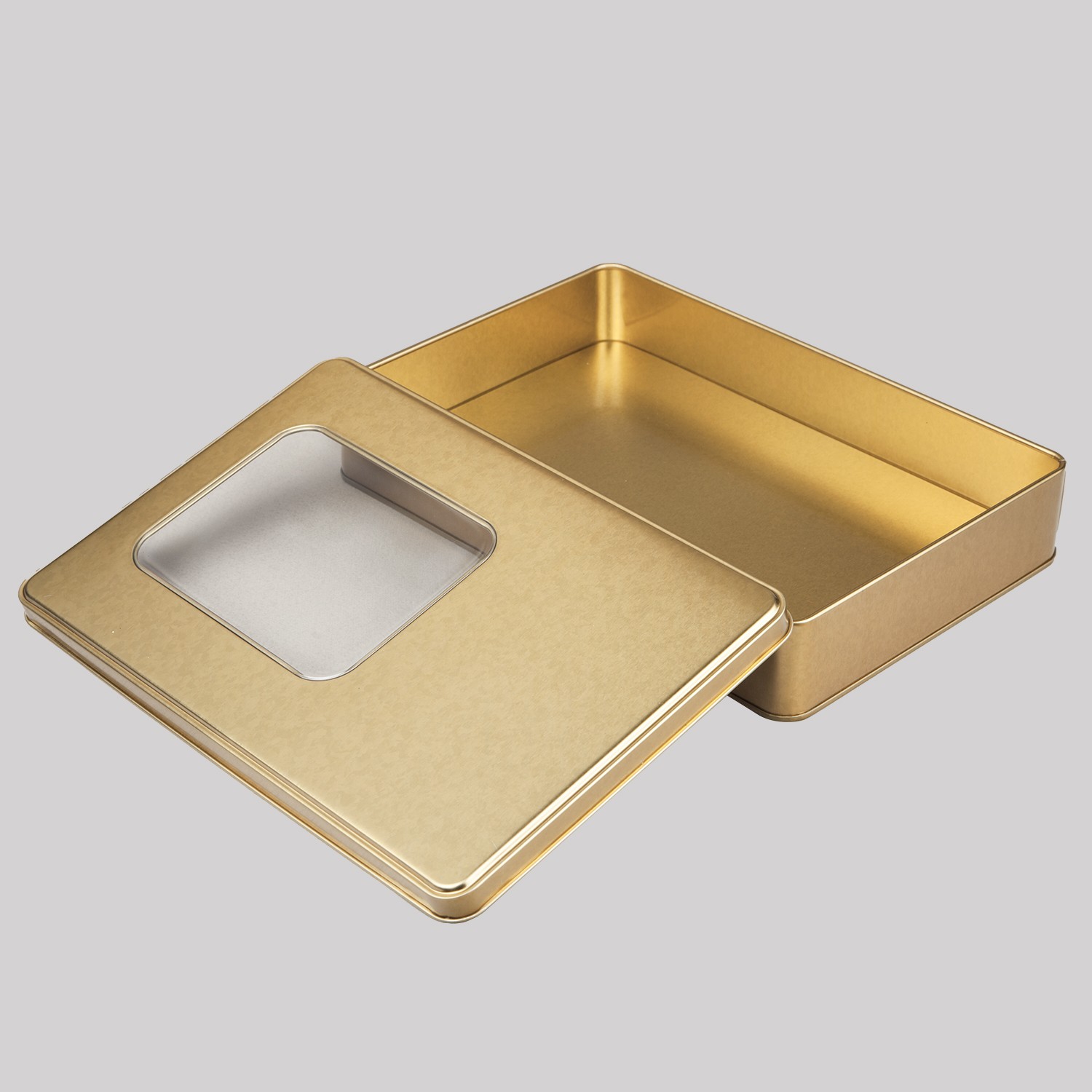 Pencereli Metal Kutu Altın 265 x 175 x 45H mm - 96 Adet
