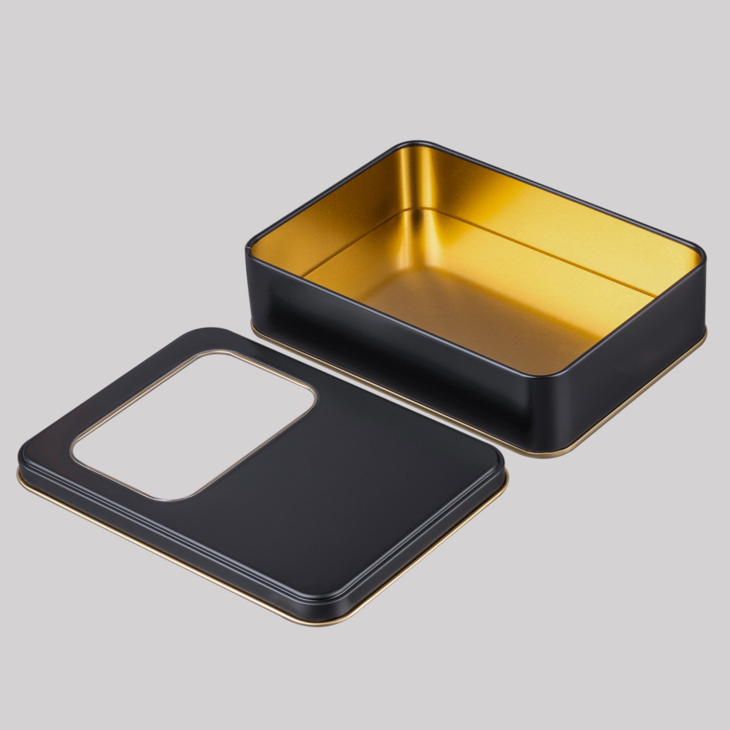 Y.Pencereli Metal Kutu Siyah 190 x 135 x 45H mm - 96 Adet