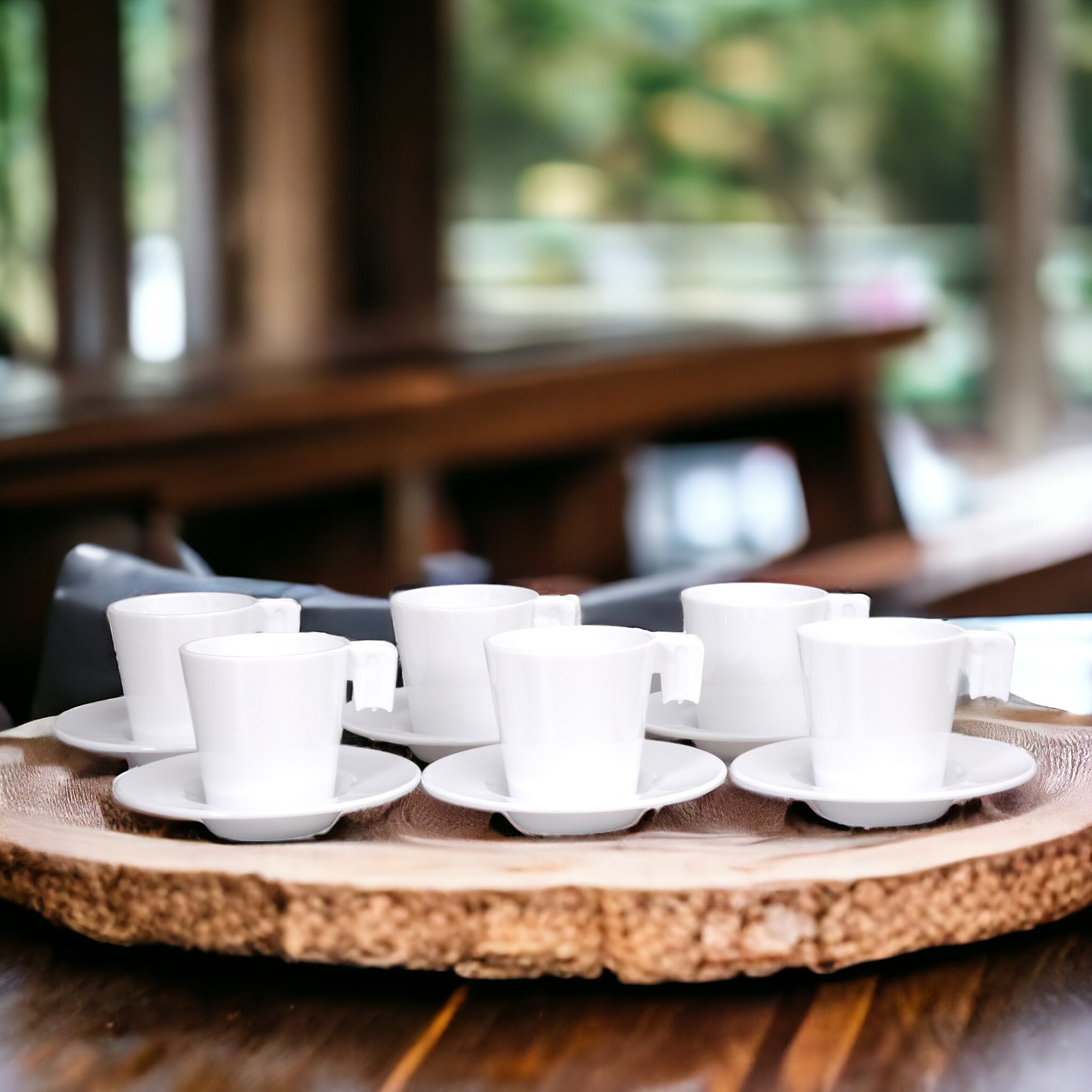 Kırılmaz Türk Kahvesi Espresso Fincanı Seti - Beyaz - 6'lı