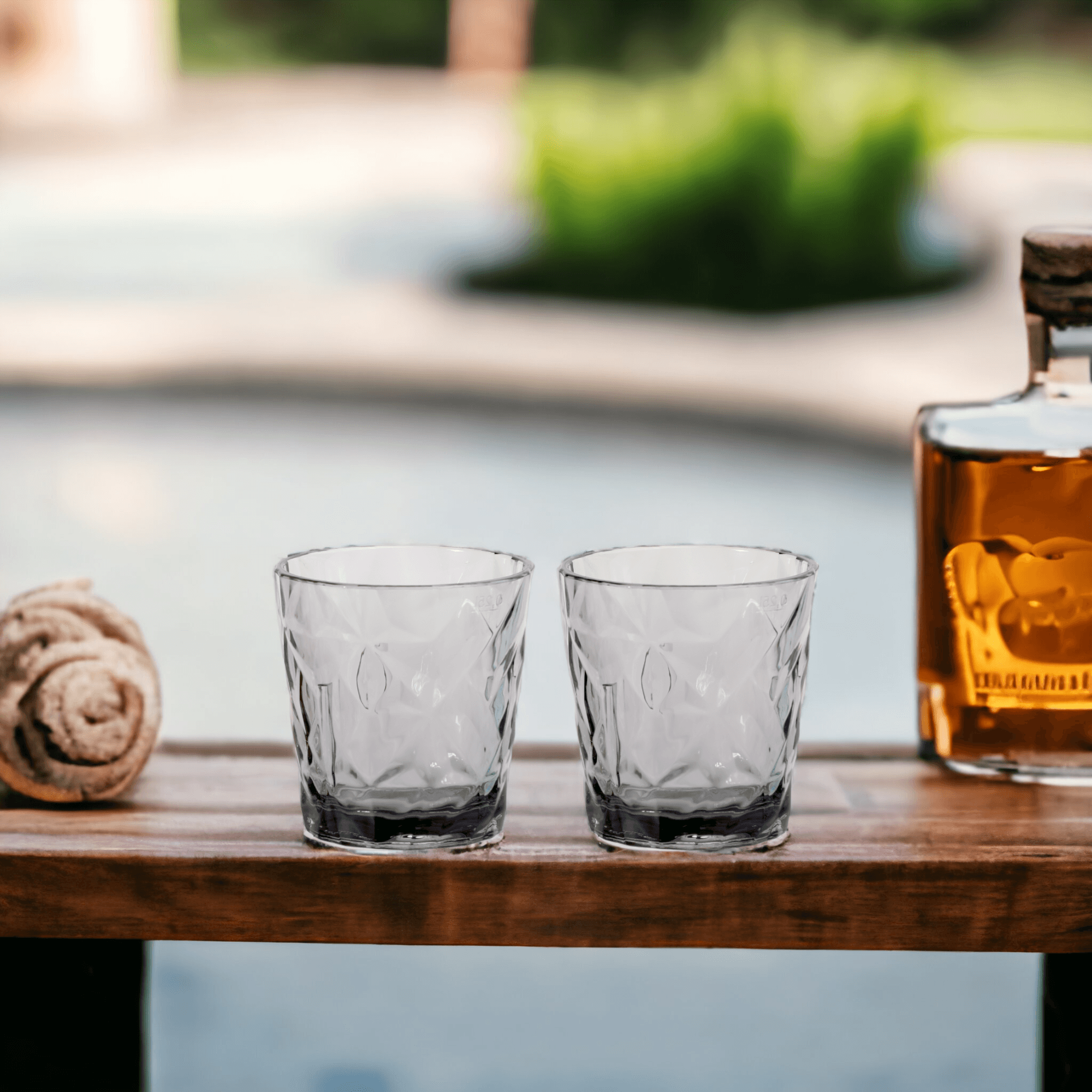 Kırılmaz Exclusive Viski Bardağı Seti 2'li - Şeffaf Füme