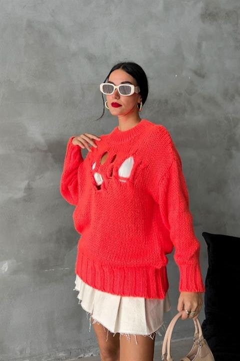 Midred Cut Out Triko Kazak 1200-09