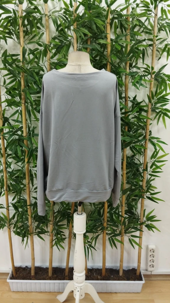 Kadın Uzun Kollu Bisiklet Yaka Desenli Viskon Iki Iplik Bluz